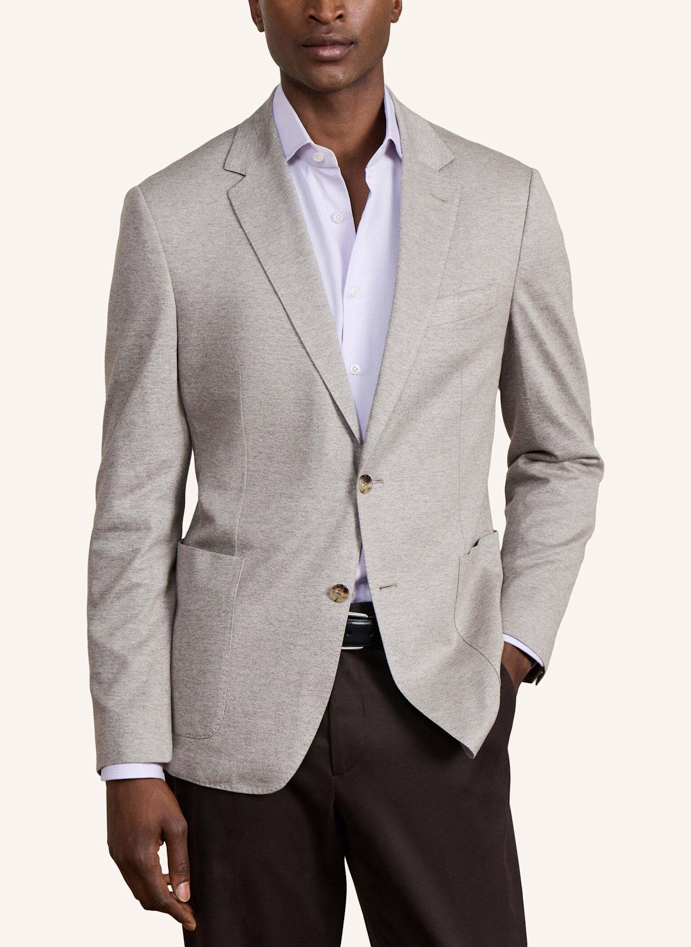 HACKETT LONDON Anzug SR PIQUE COTT LIN: TAUPE / HELLBRAUN