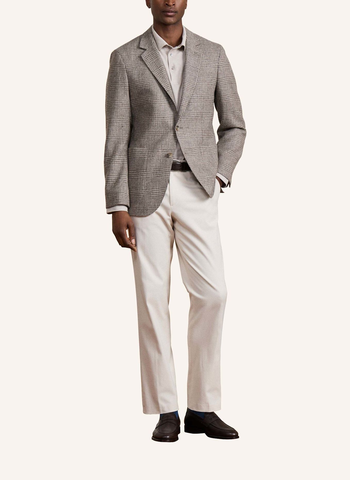 HACKETT LONDON Anzug SR NATURAL WOOL GCHK: BEIGE