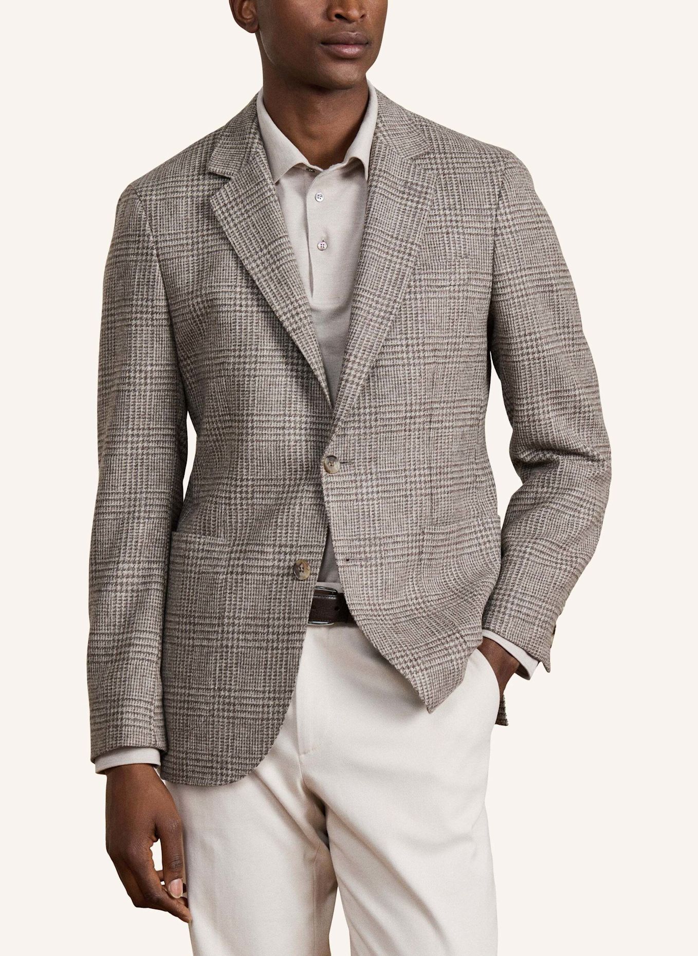 HACKETT LONDON Anzug SR NATURAL WOOL GCHK: BEIGE