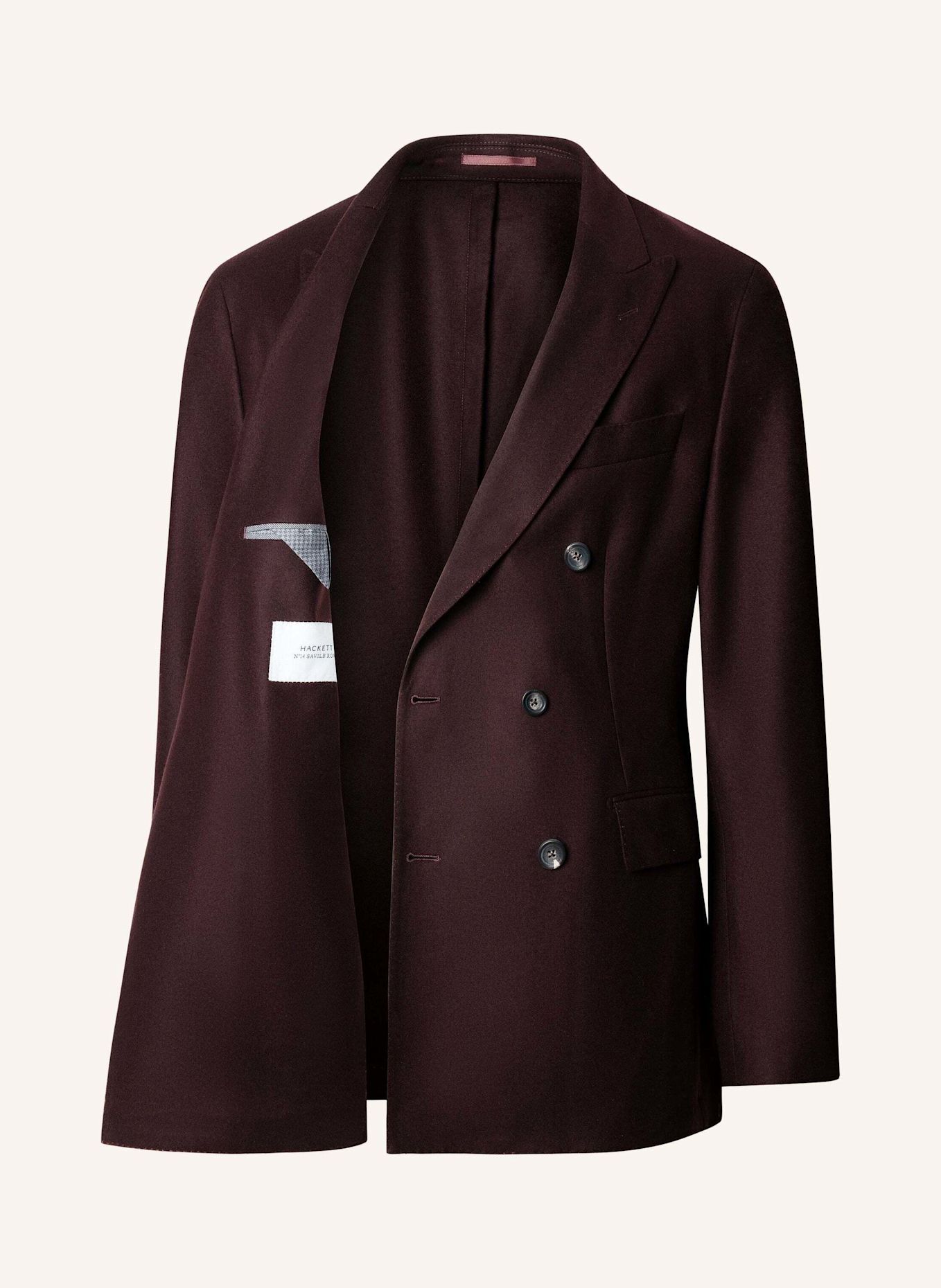 HACKETT LONDON Anzug SR BURGUNDY DB JKT: DUNKELROT