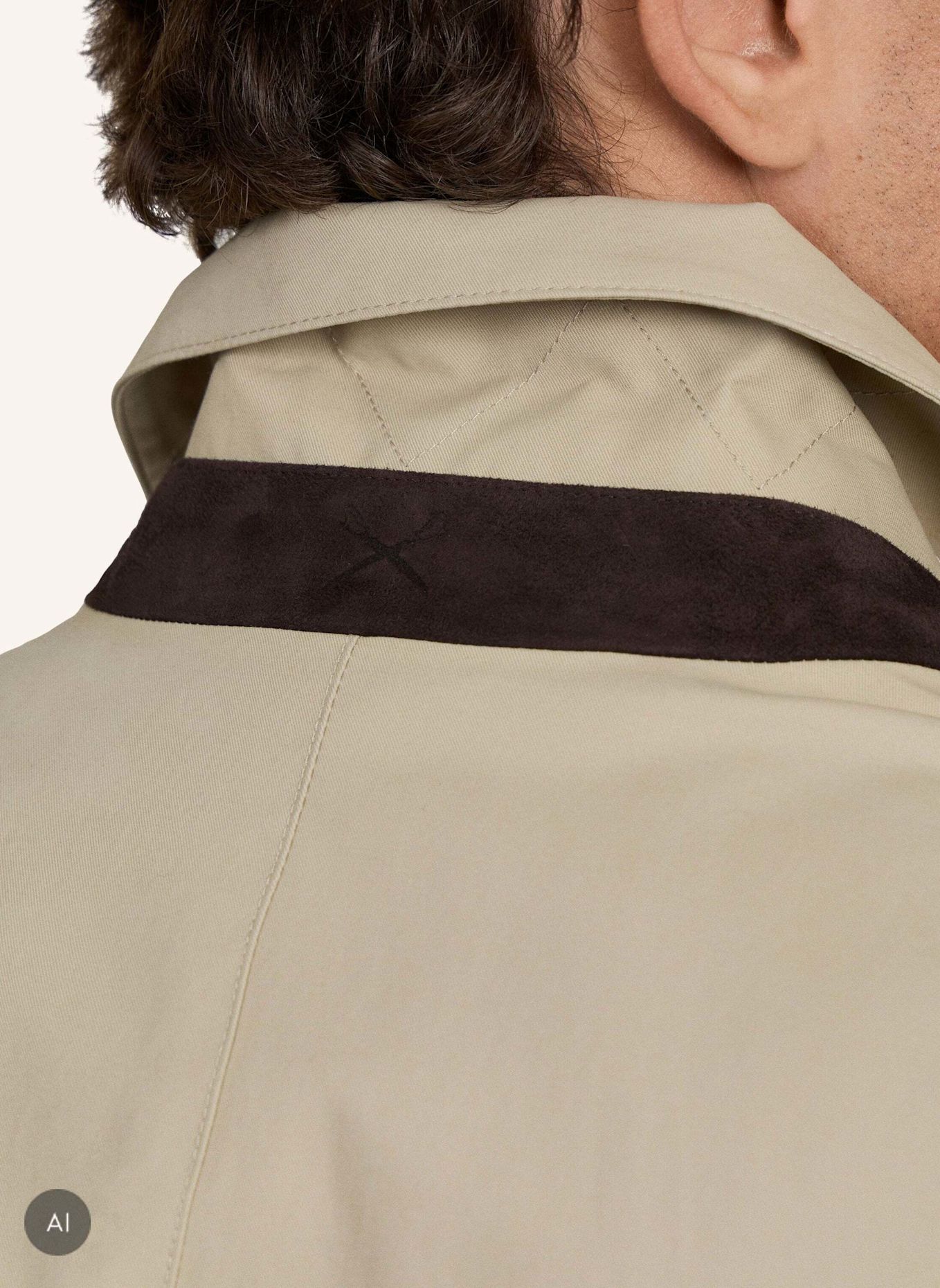 HACKETT LONDON Stehkragenmantel SR COTTON 4 PKT: BEIGE