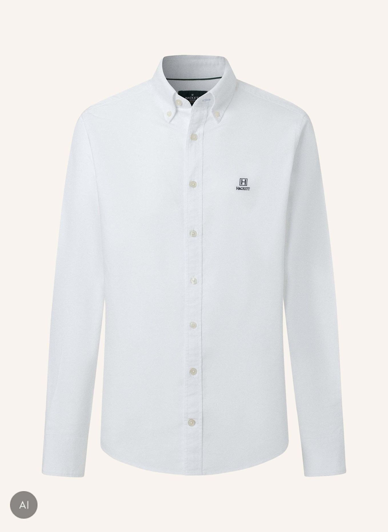 HACKETT LONDON Freizeithemd HERITAGE ESS SOLID OX: WEISS