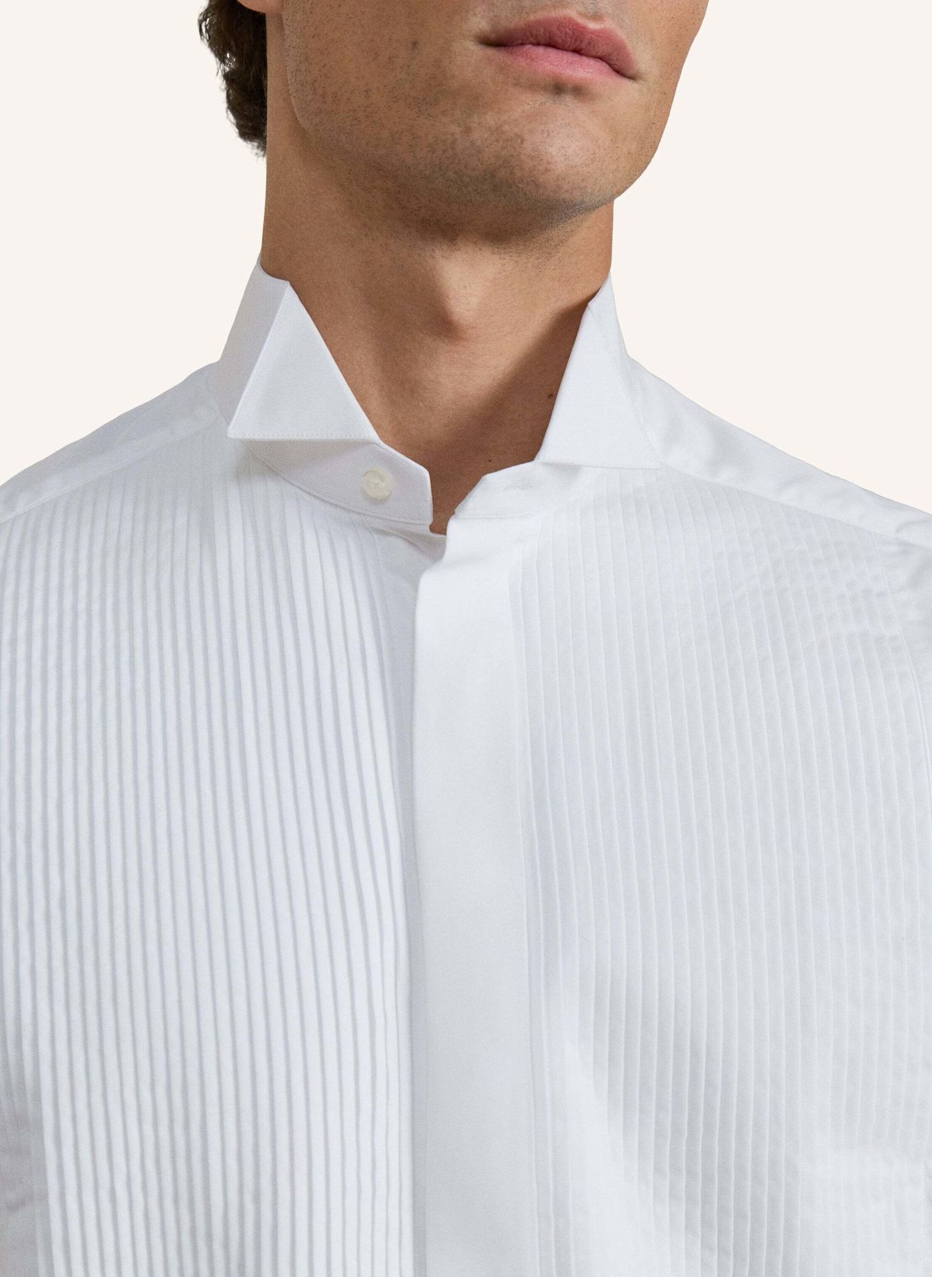HACKETT LONDON Freizeithemd SR EVE WING PLEAT DC: WEISS