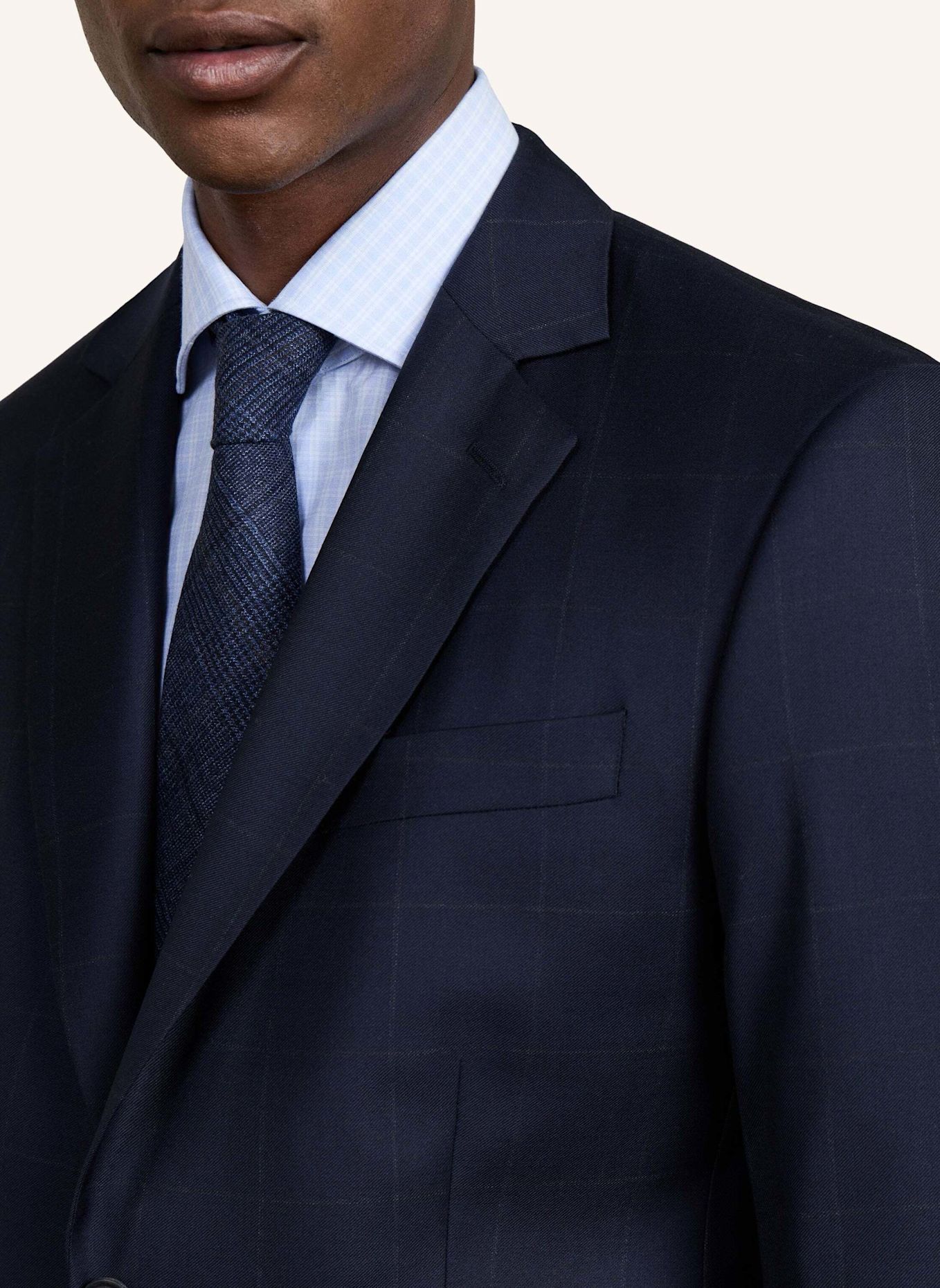HACKETT LONDON Anzug SR NAT STRCH WPANE W: DUNKELBLAU
