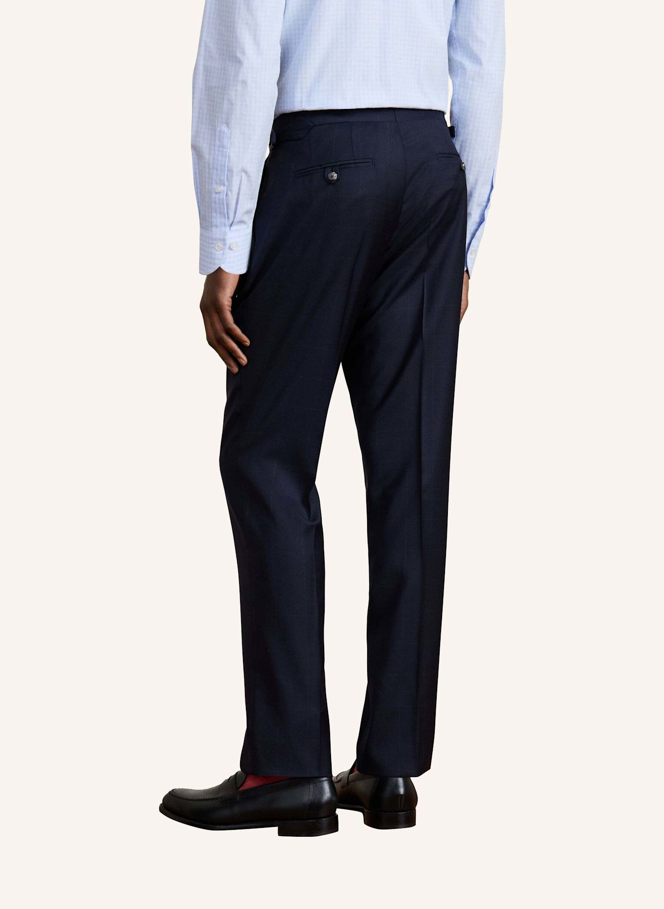 HACKETT LONDON Anzug SR NAT STRCH WPANE W: DUNKELBLAU