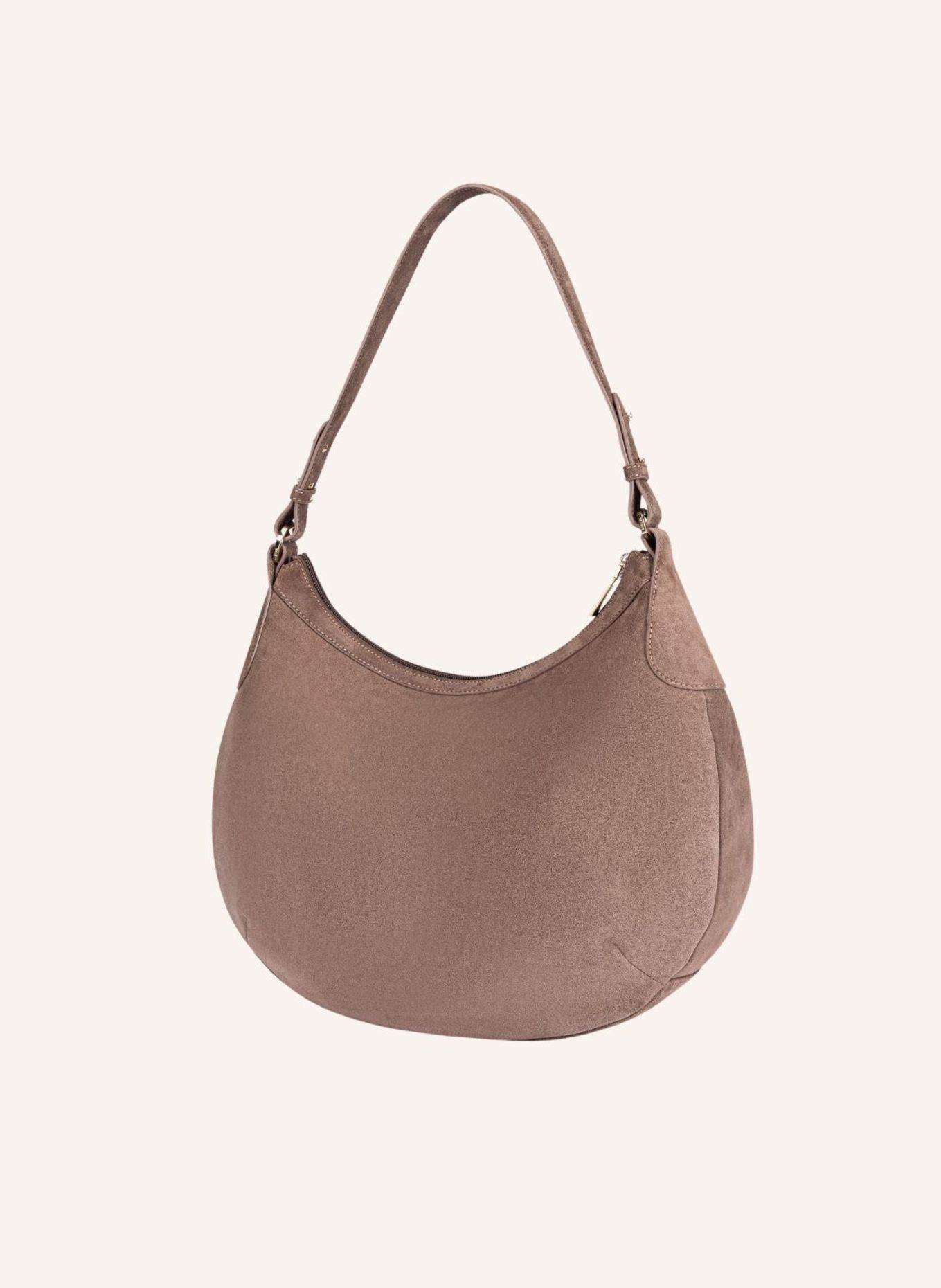 ROECKL Schultertasche LIBERTY NUBUK MEDIUM: BRAUN/ DUNKELBRAUN