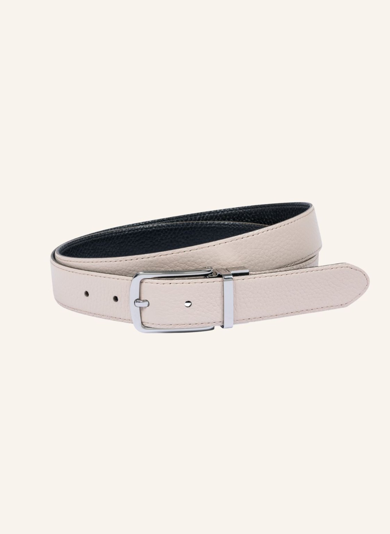 ROECKL Gürtel AMIE REVERSIBLE: SCHWARZ/ CREME