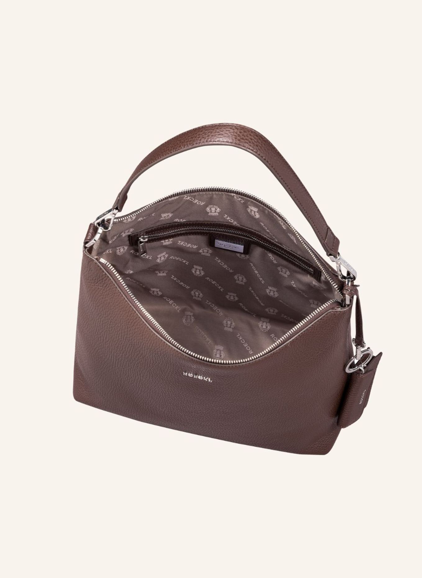 ROECKL Schultertasche DIANA: BRAUN/ DUNKELBRAUN
