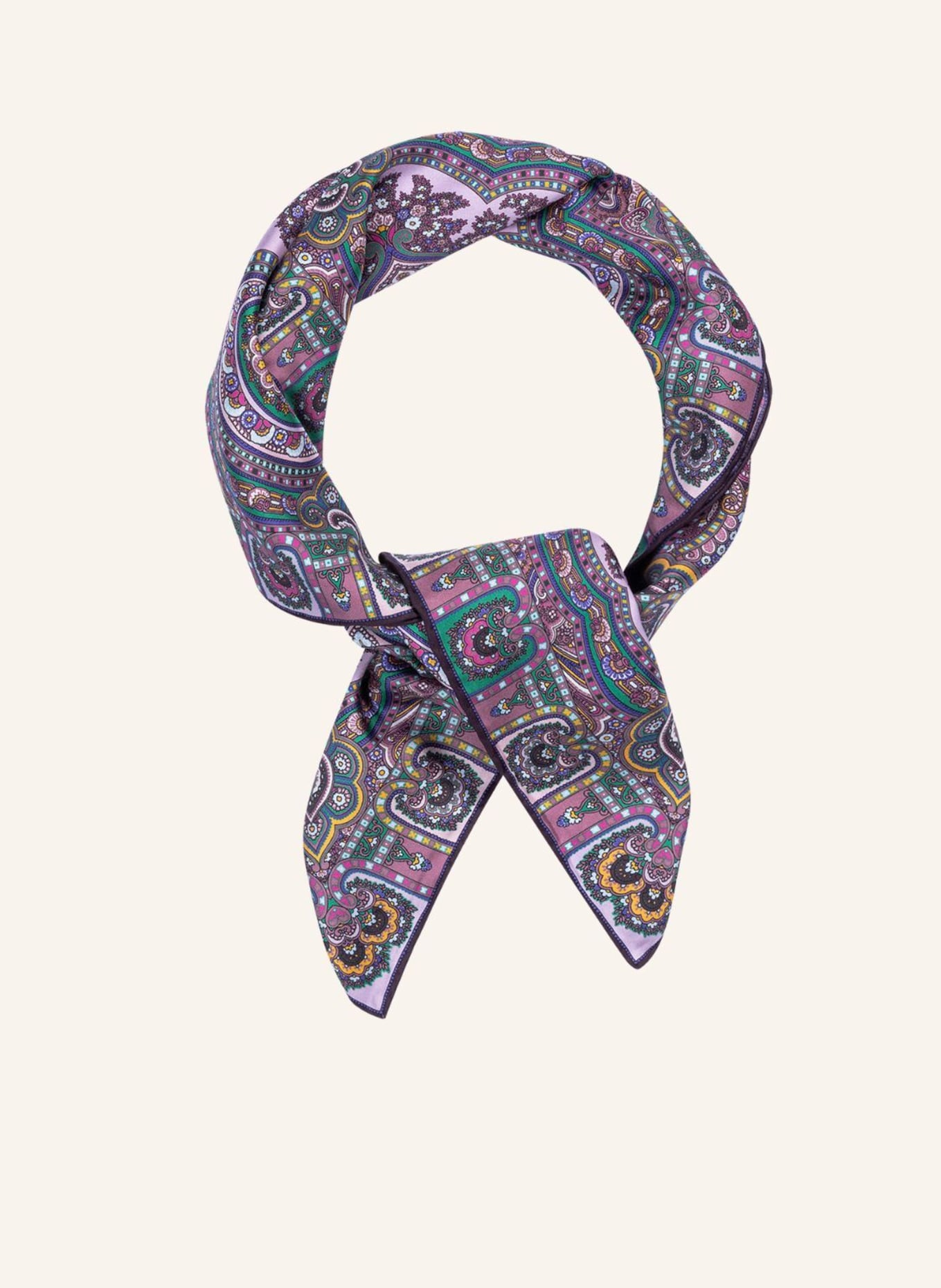 ROECKL Seidentuch PAISLEY STAR: LILA/ DUNKELLILA/ ROSA