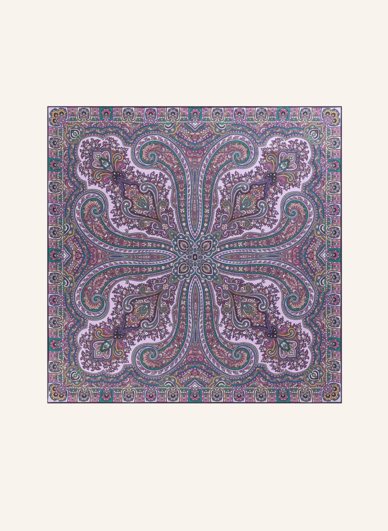 ROECKL Seidentuch PAISLEY STAR: LILA/ DUNKELLILA/ ROSA