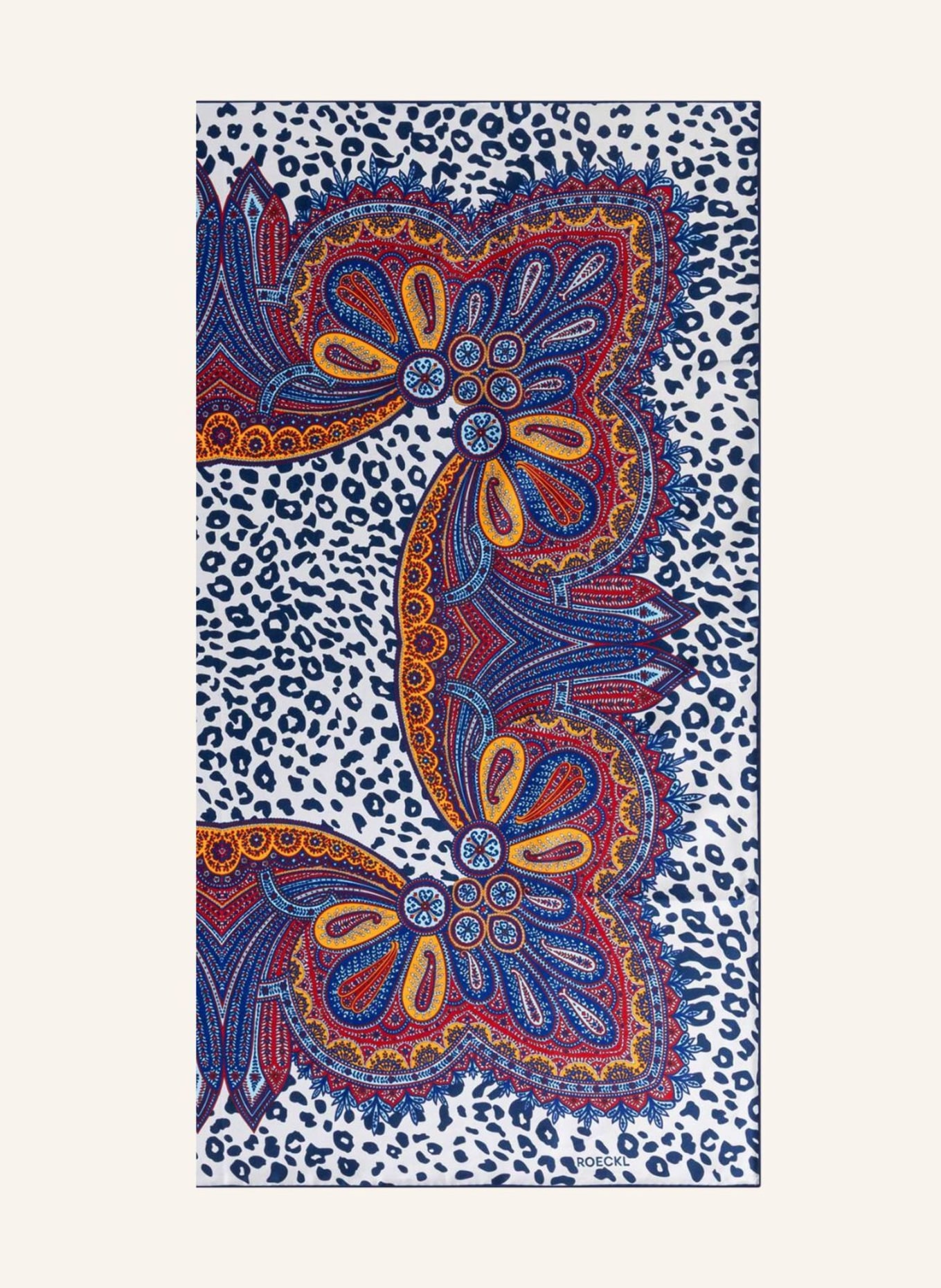 ROECKL Seidentuch WILD FRAME: BLAU