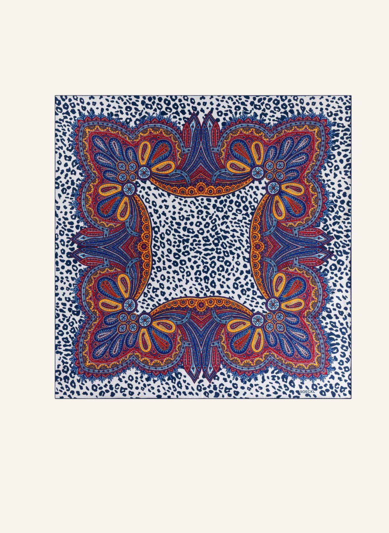 ROECKL Seidentuch WILD FRAME: BLAU