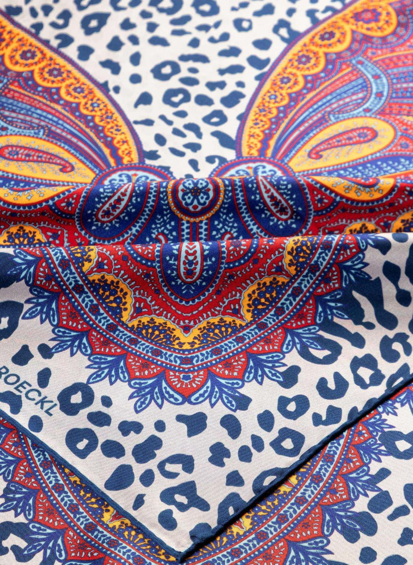 ROECKL Seidentuch WILD FRAME: BLAU