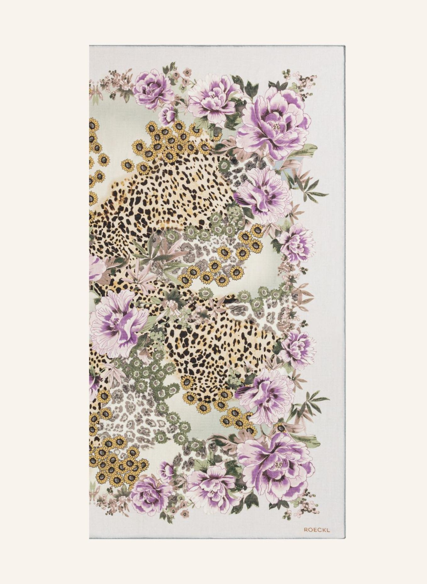ROECKL Wolltuch BLOOMING WILDERNESS: CREME/ BEIGE