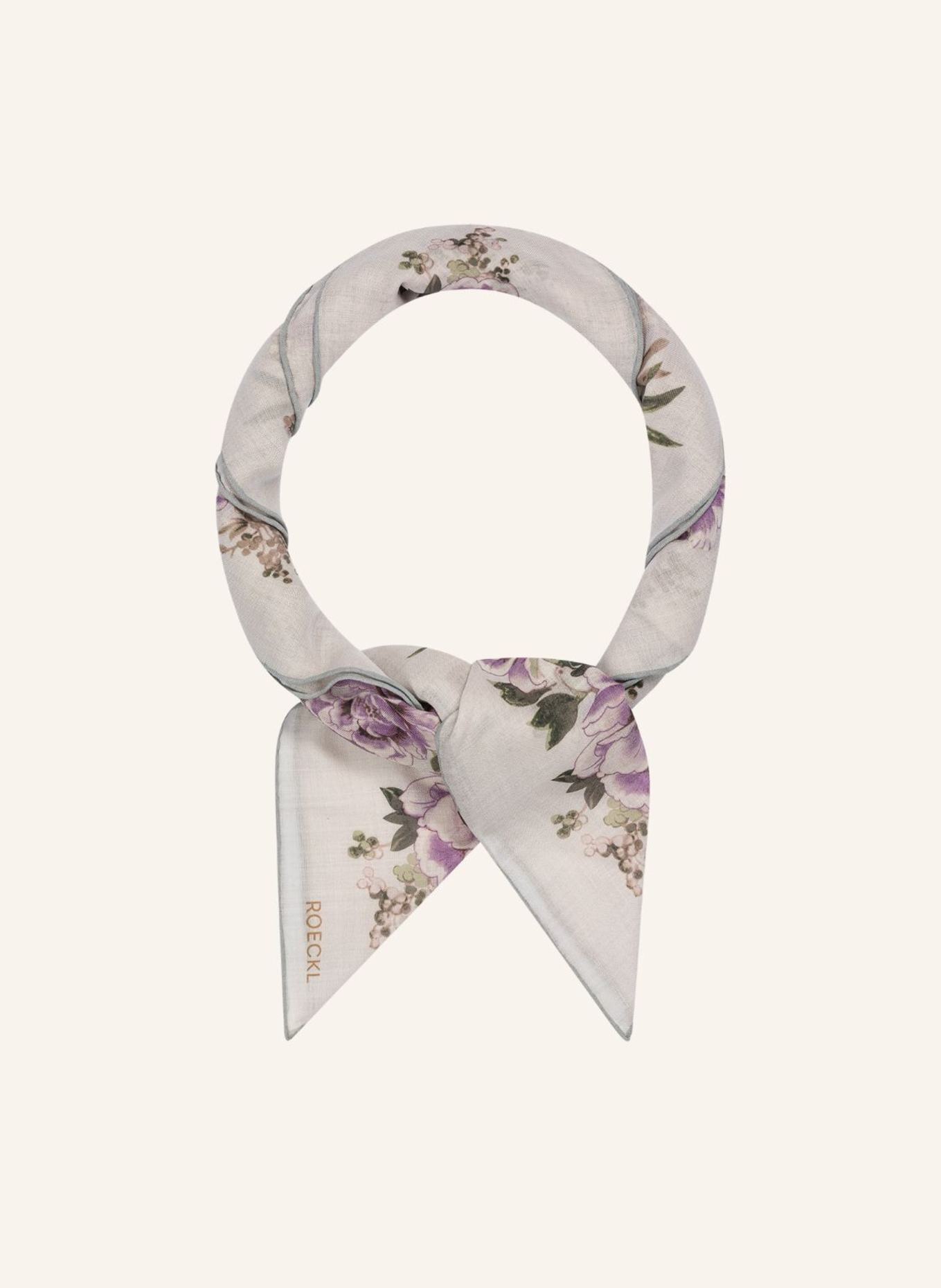 ROECKL Wolltuch BLOOMING WILDERNESS: CREME/ BEIGE