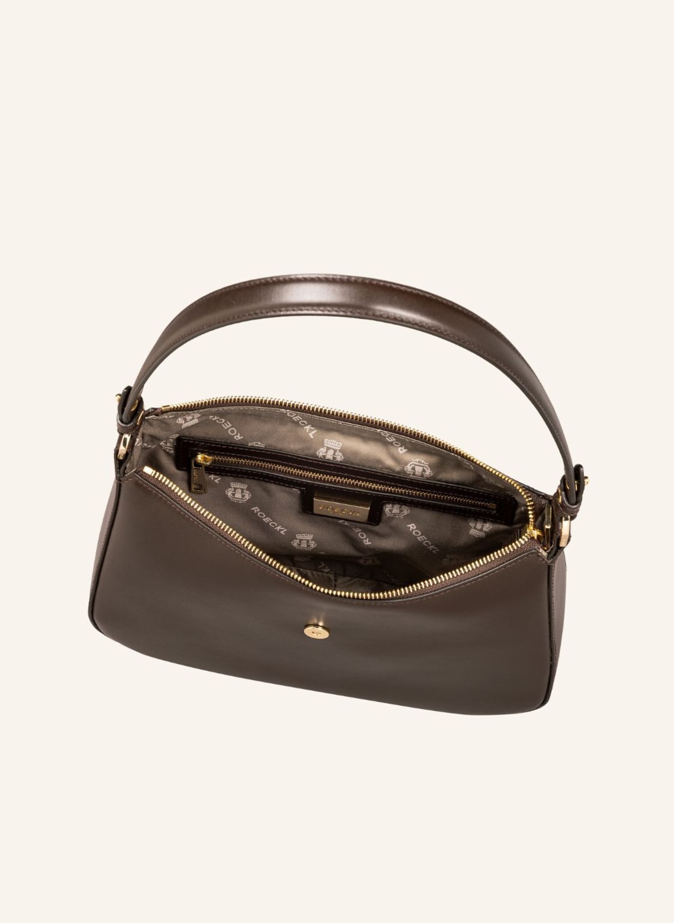 ROECKL Schultertasche FLORENCIA: BRAUN/ DUNKELBRAUN
