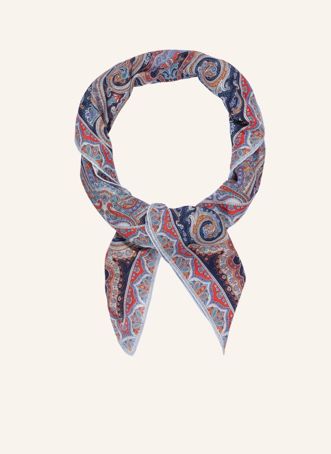 ROECKL Woll–Seidentuch ENCHANTED PAISLEY: BLAU