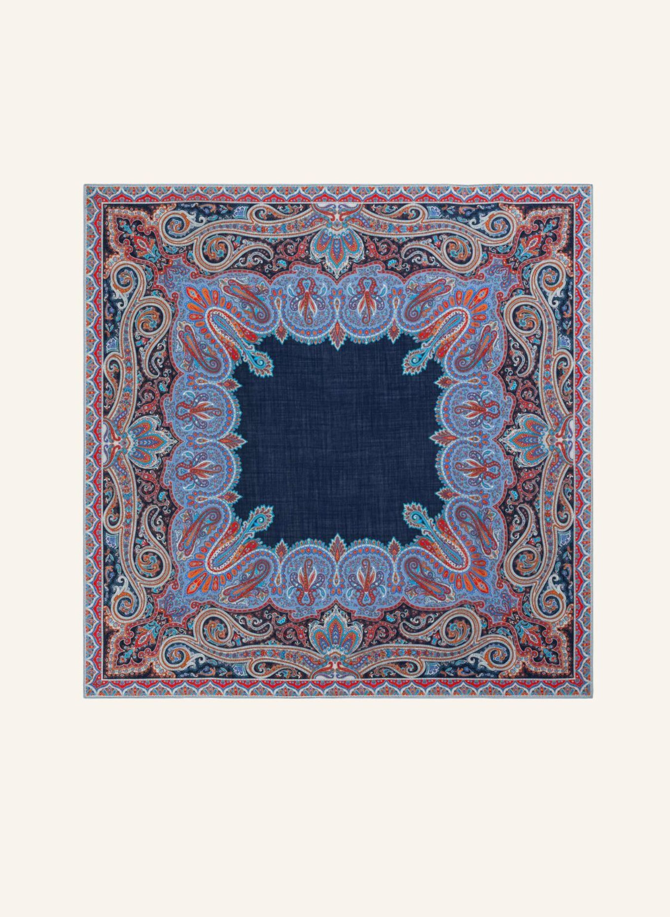 ROECKL Woll–Seidentuch ENCHANTED PAISLEY: BLAU