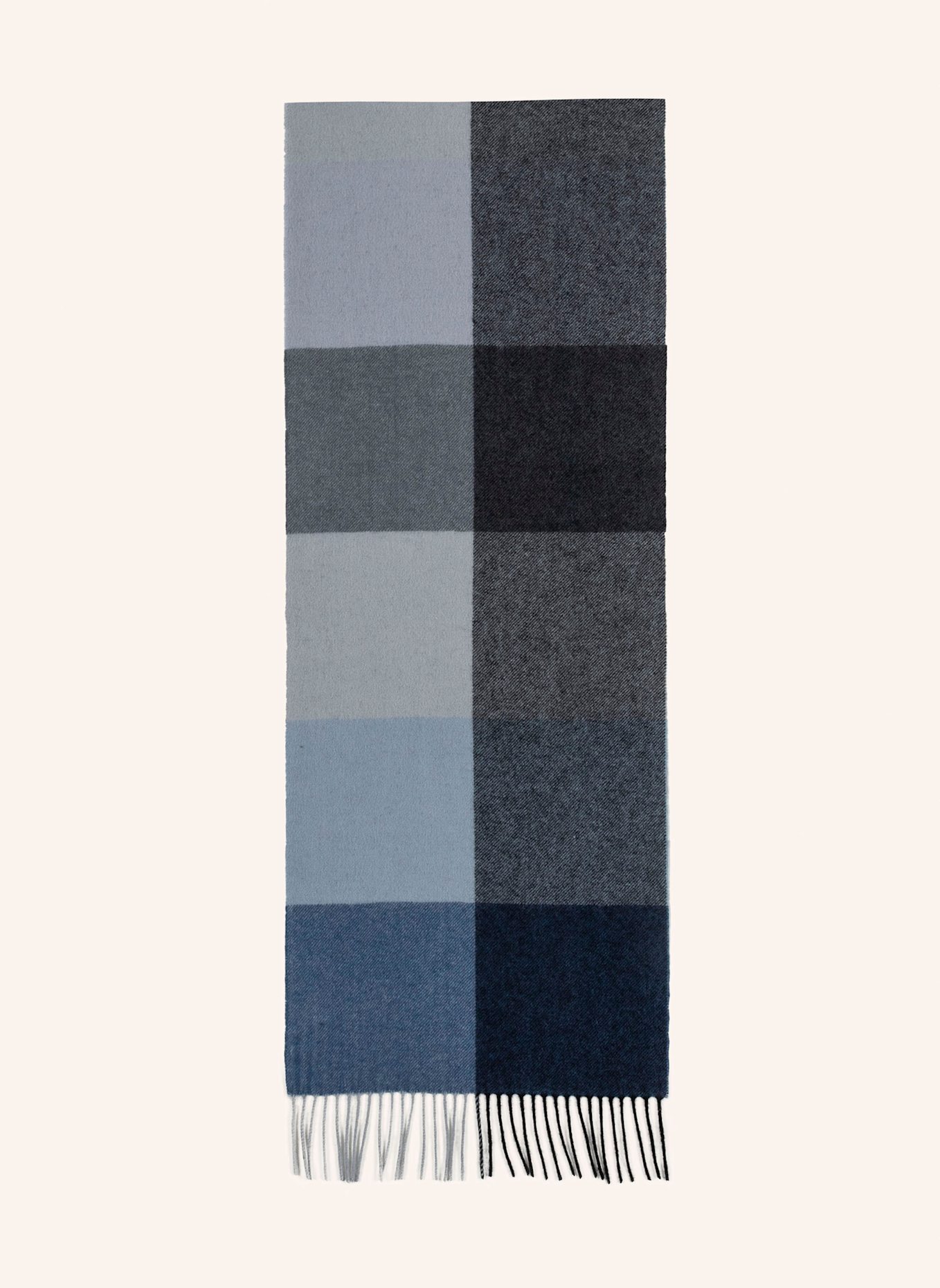 ROECKL Woll-Schal COLOURED SQUARES: BLAU
