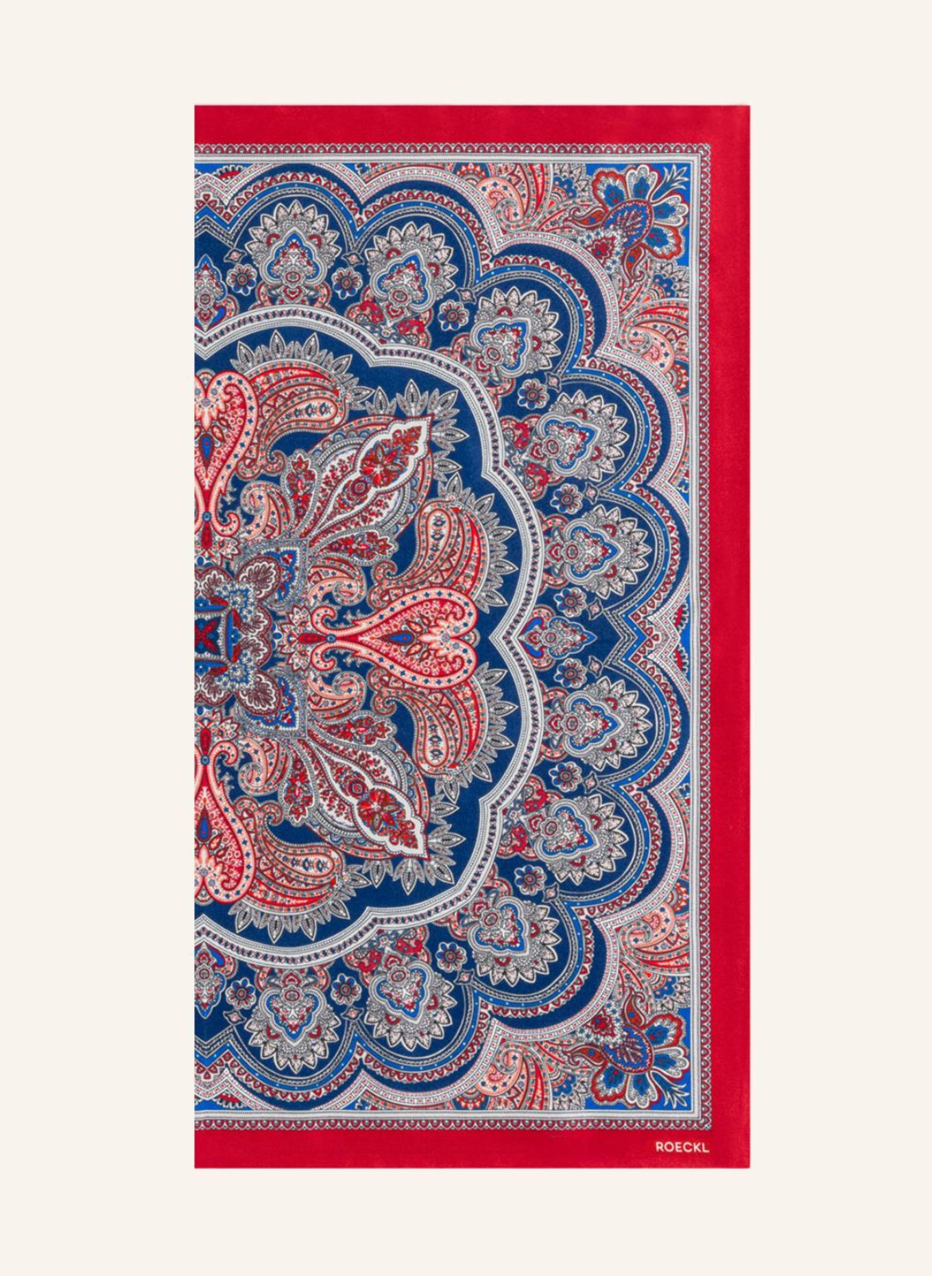 ROECKL Seidentuch FINE PAISLEY: ROT/ BLAU/ DUNKELBLAU