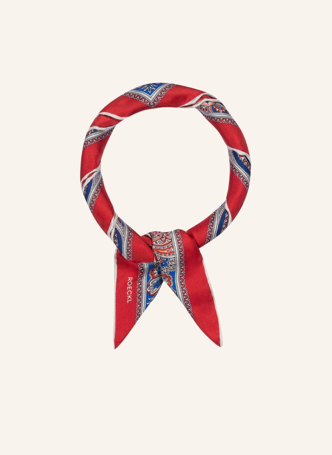 ROECKL Seidentuch FINE PAISLEY: ROT/ BLAU/ DUNKELBLAU