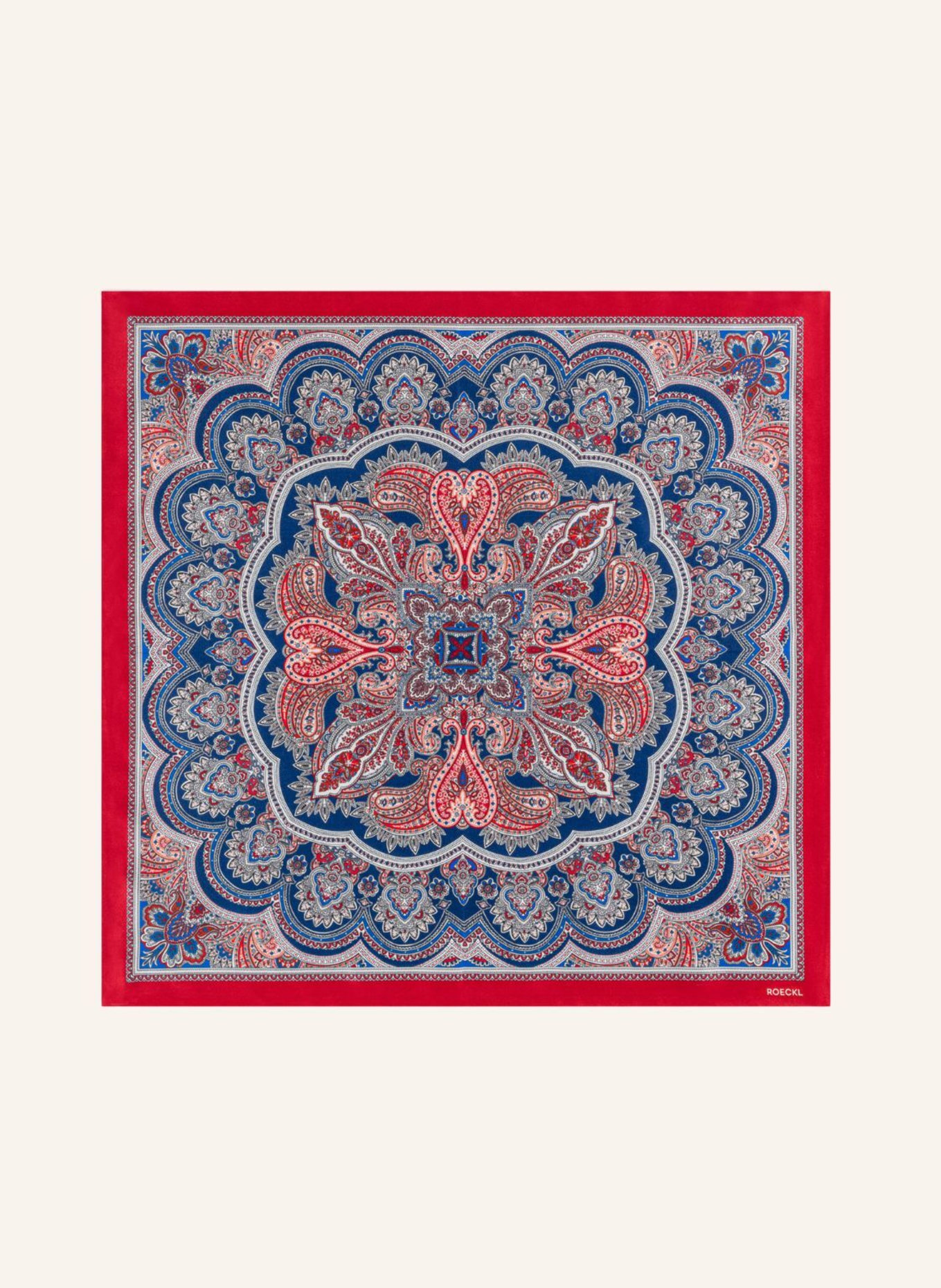 ROECKL Seidentuch FINE PAISLEY: ROT/ BLAU/ DUNKELBLAU