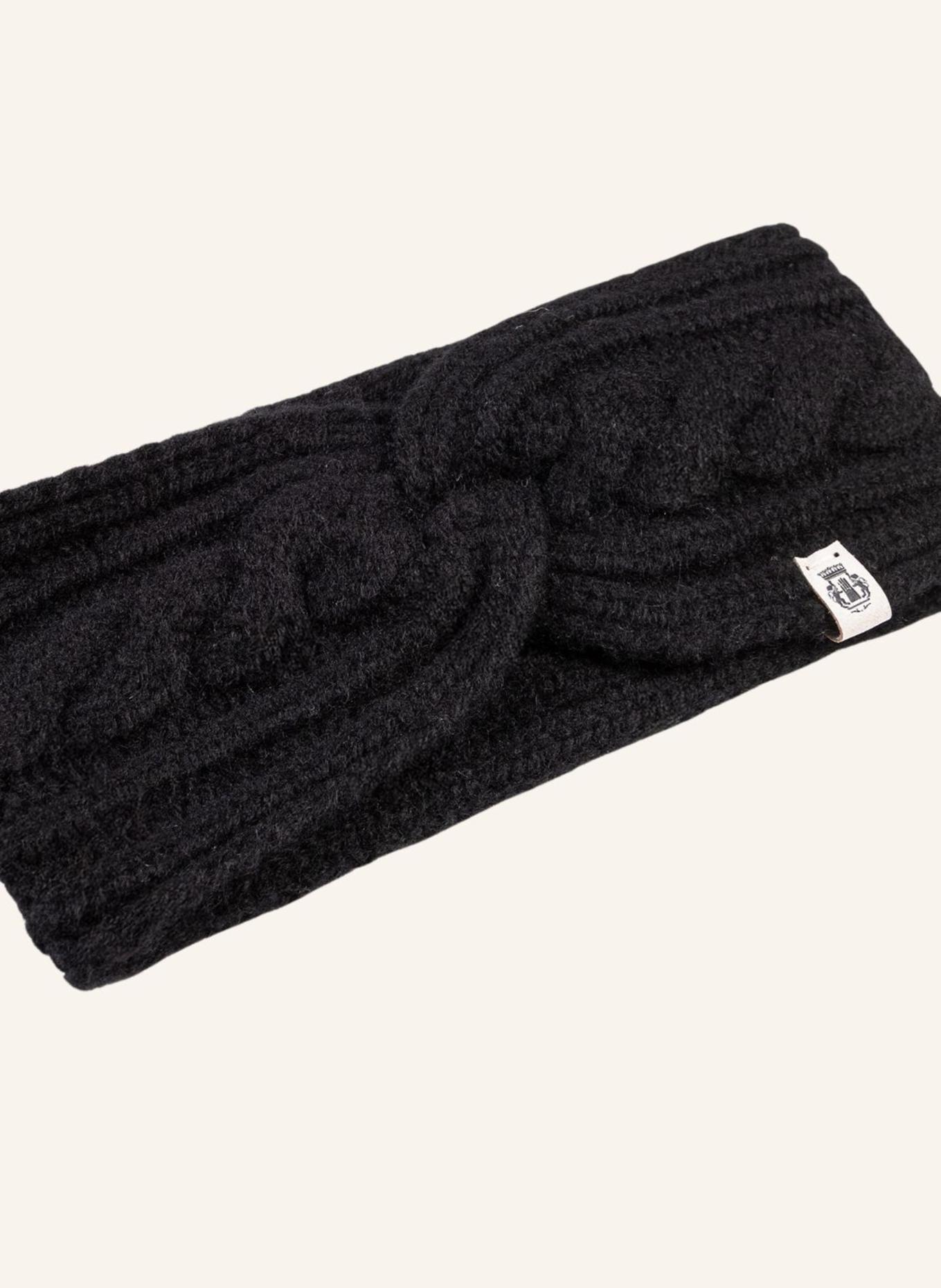ROECKL Cashmere-Stirnband CABLED CHARM: SCHWARZ