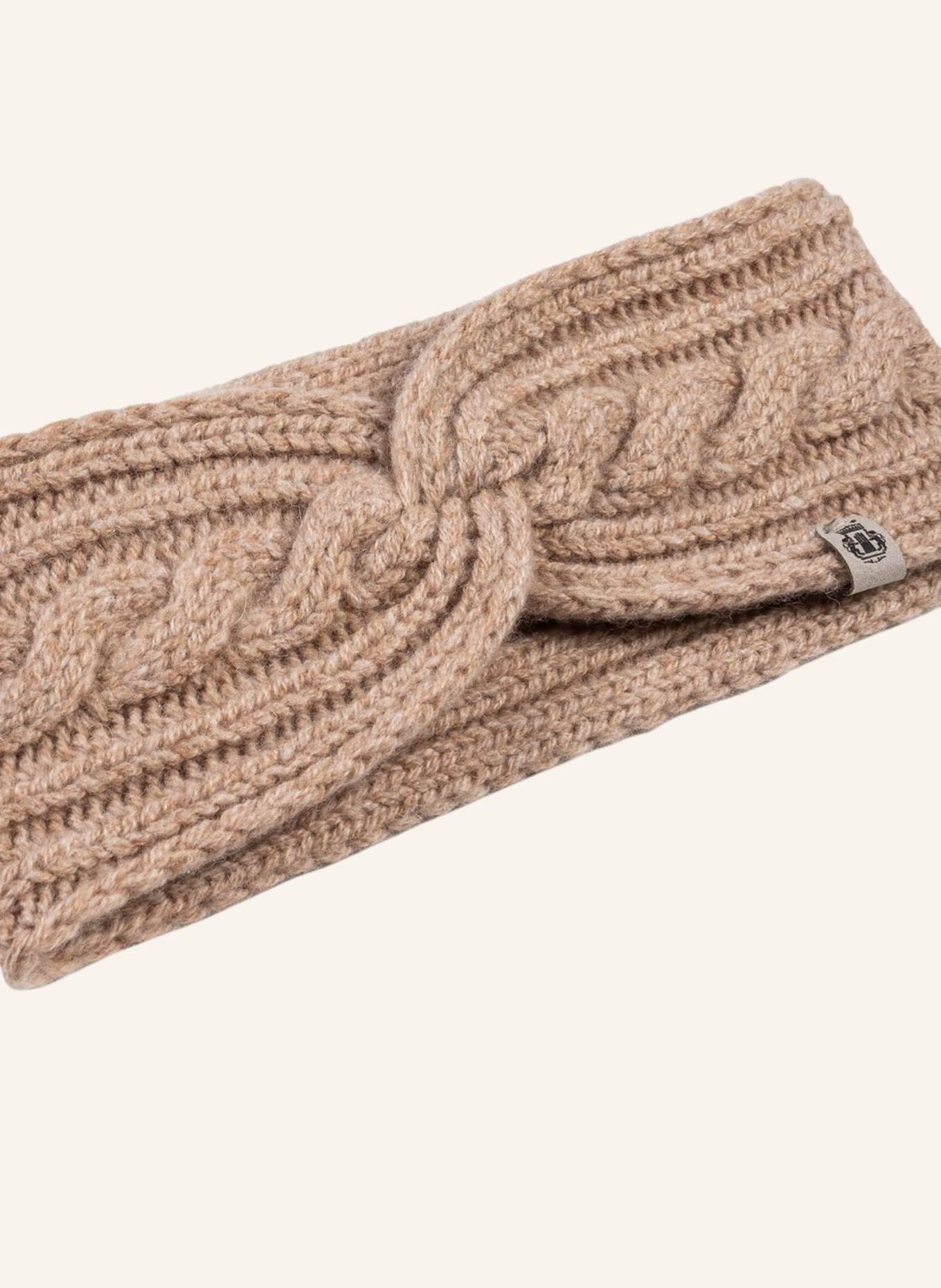ROECKL Cashmere-Stirnband CABLED CHARM: BEIGE