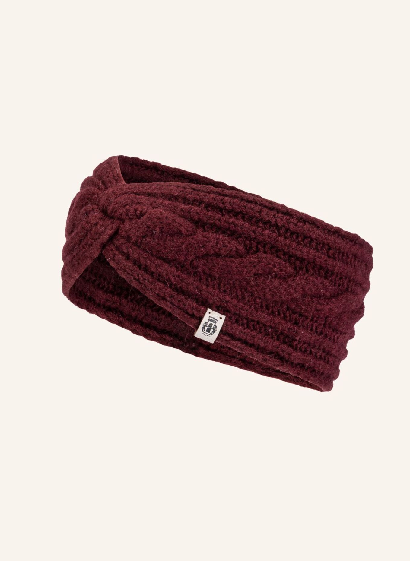 ROECKL Cashmere-Stirnband CABLED CHARM: DUNKELROT