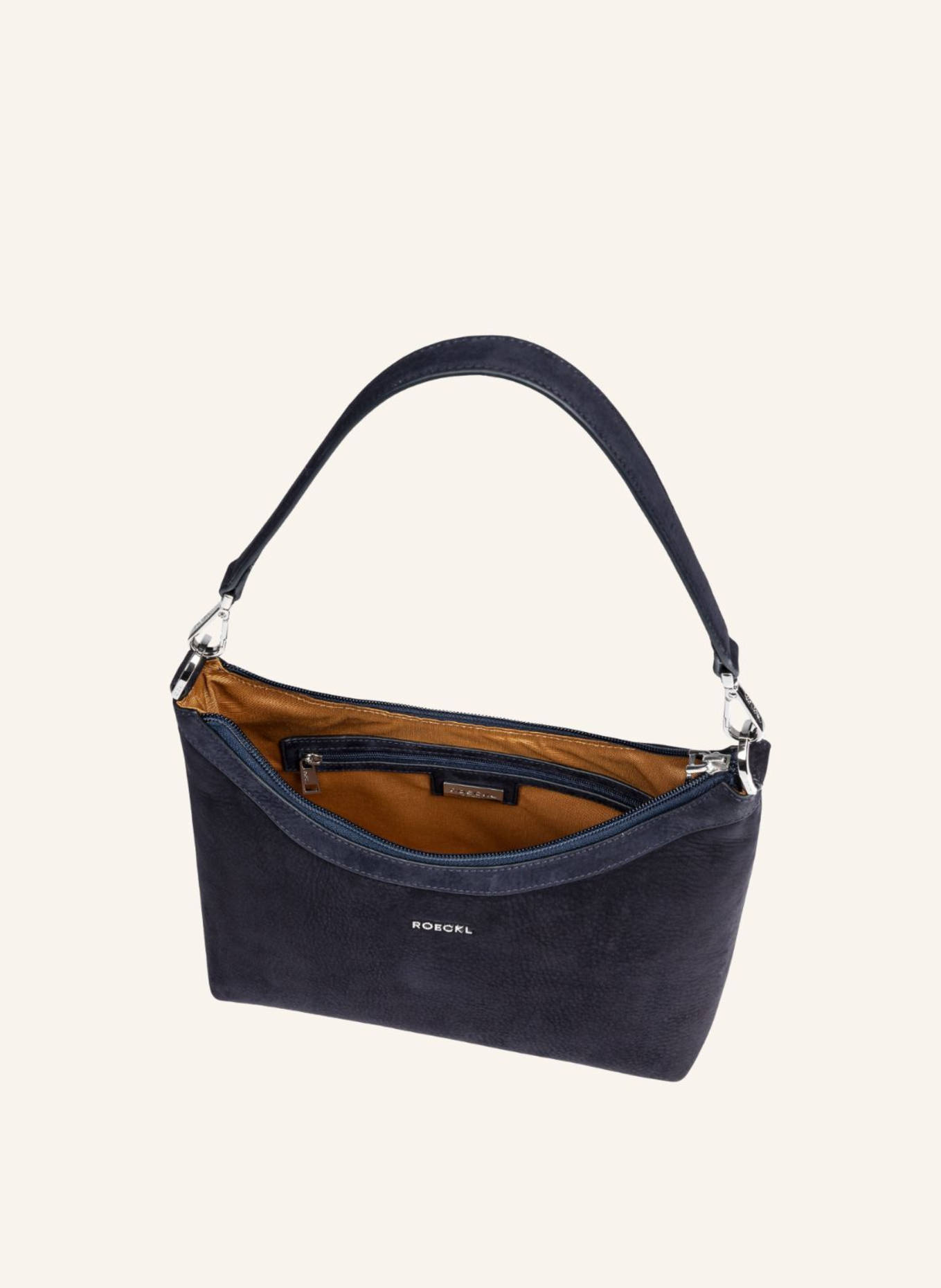 ROECKL Schultertasche DIANA NUBUK SMALL: BLAU