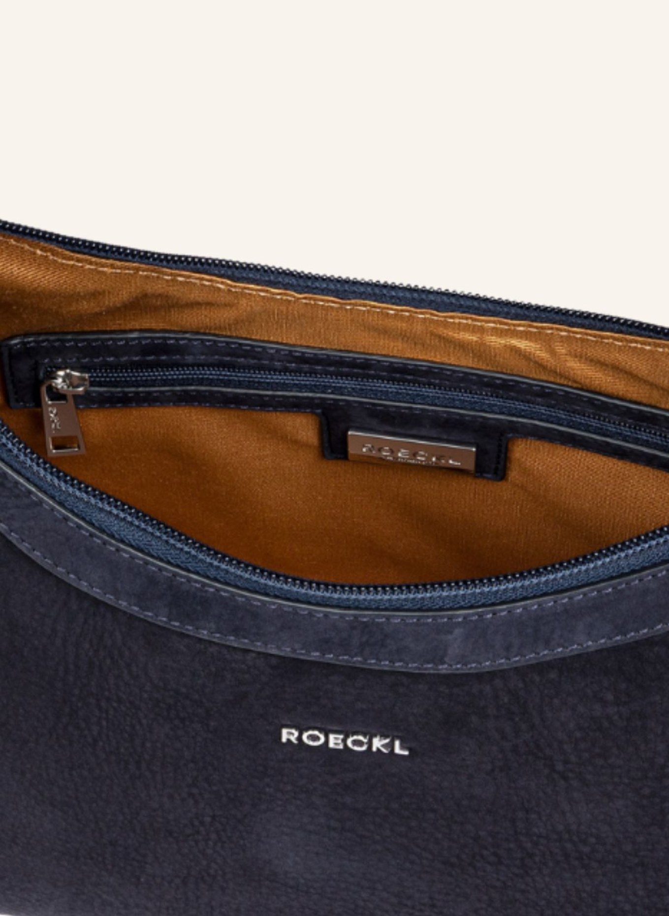 ROECKL Schultertasche DIANA NUBUK SMALL: BLAU