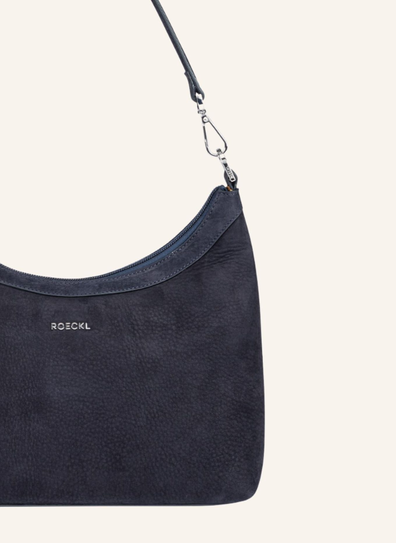 ROECKL Schultertasche DIANA NUBUK SMALL: BLAU