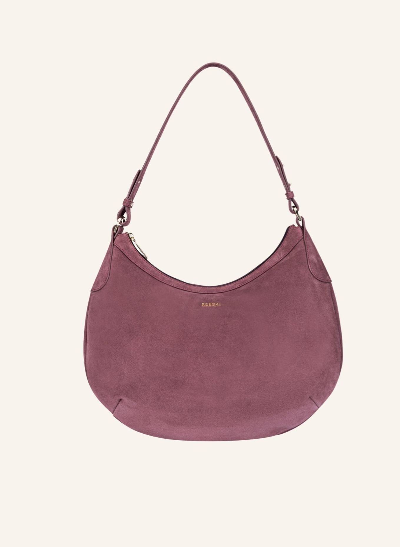 ROECKL Schultertasche LIBERTY NUBUK MEDIUM: DUNKELROT/ LILA