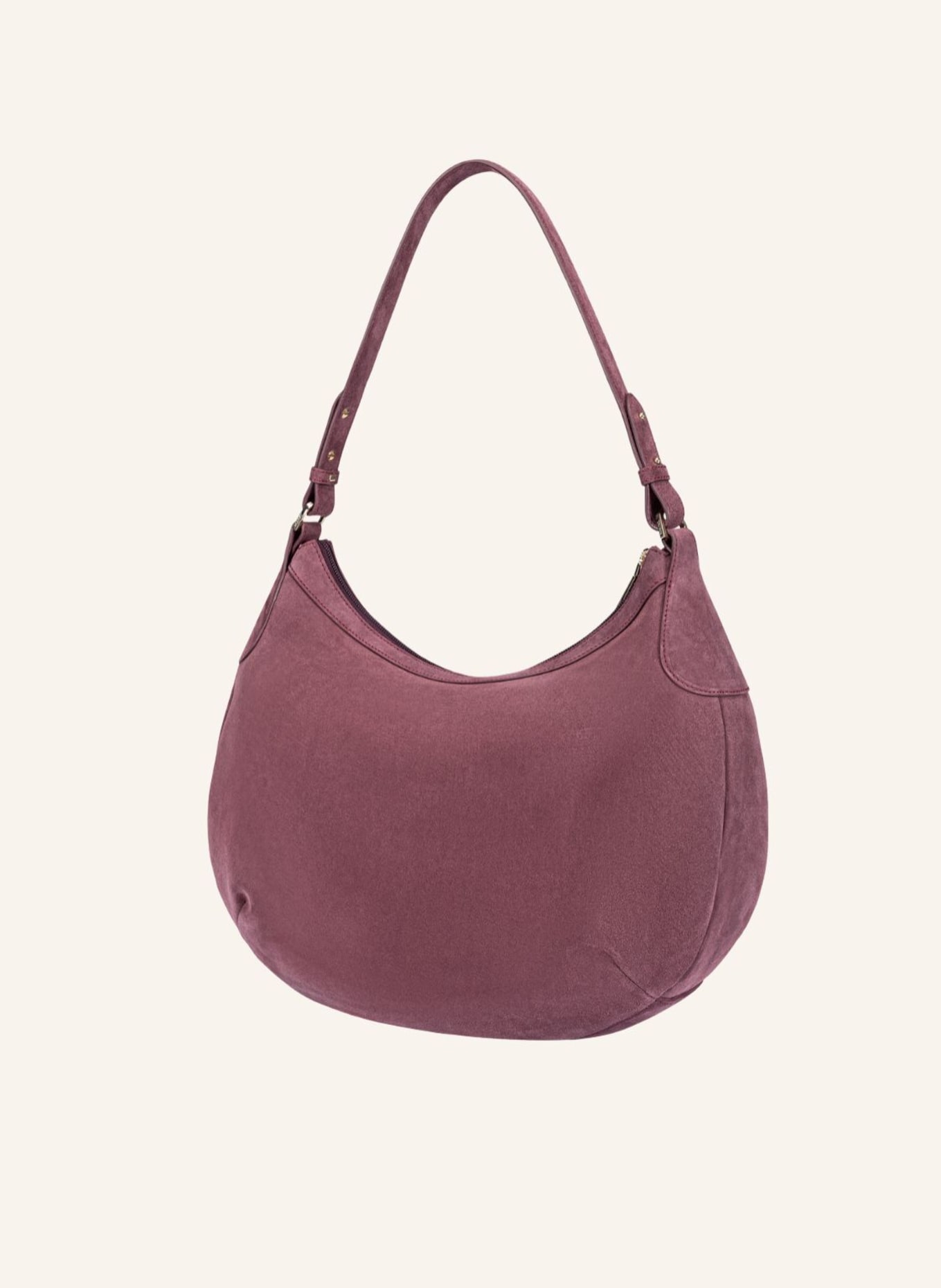 ROECKL Schultertasche LIBERTY NUBUK MEDIUM: DUNKELROT/ LILA