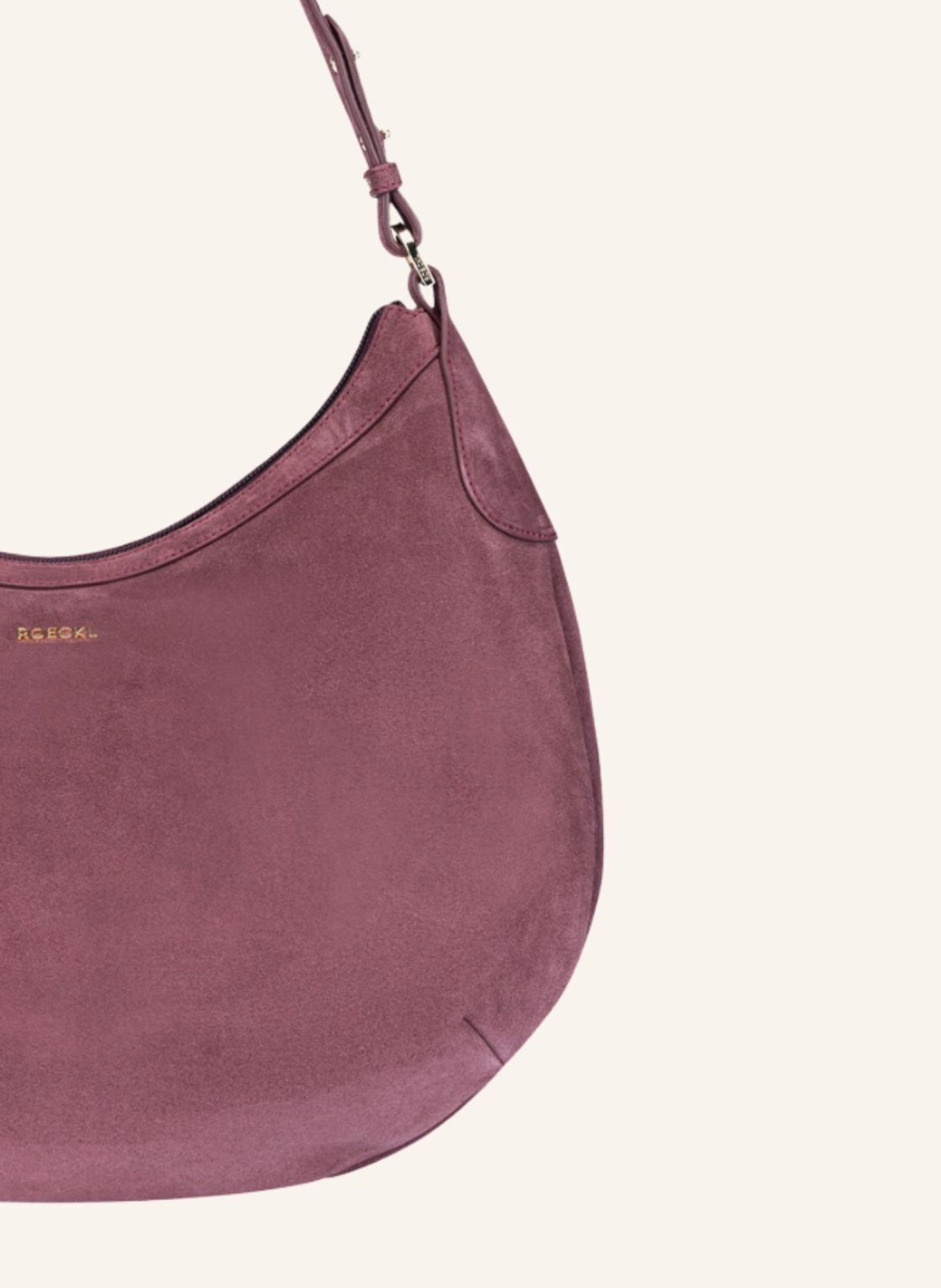 ROECKL Schultertasche LIBERTY NUBUK MEDIUM: DUNKELROT/ LILA