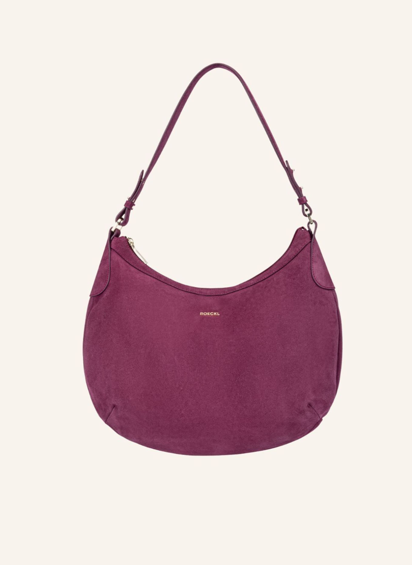 ROECKL Schultertasche LIBERTY NUBUK SMALL: LILA/ FUCHSIA