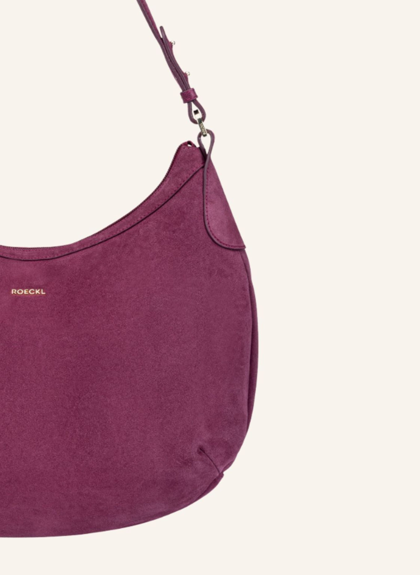 ROECKL Schultertasche LIBERTY NUBUK SMALL: LILA/ FUCHSIA