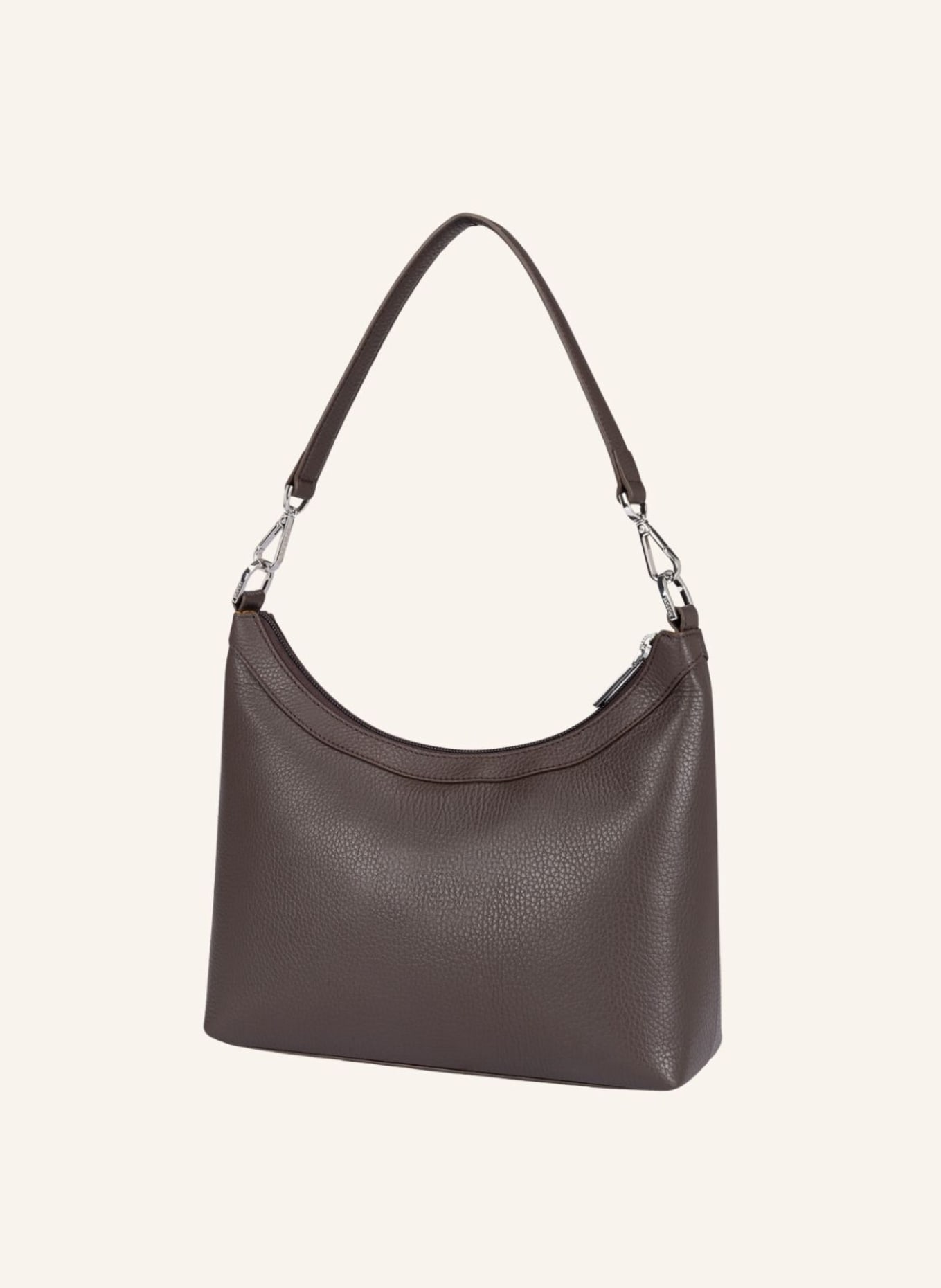 ROECKL Schultertasche DIANA GRAINED SMALL: BRAUN/ DUNKELBRAUN