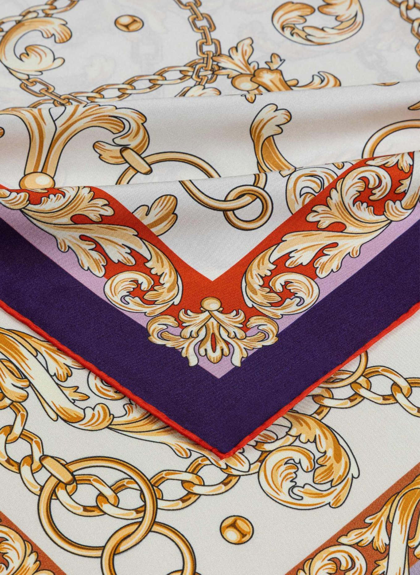 ROECKL Seidentuch ELEGANT JUNCTION: ORANGE/ ROT