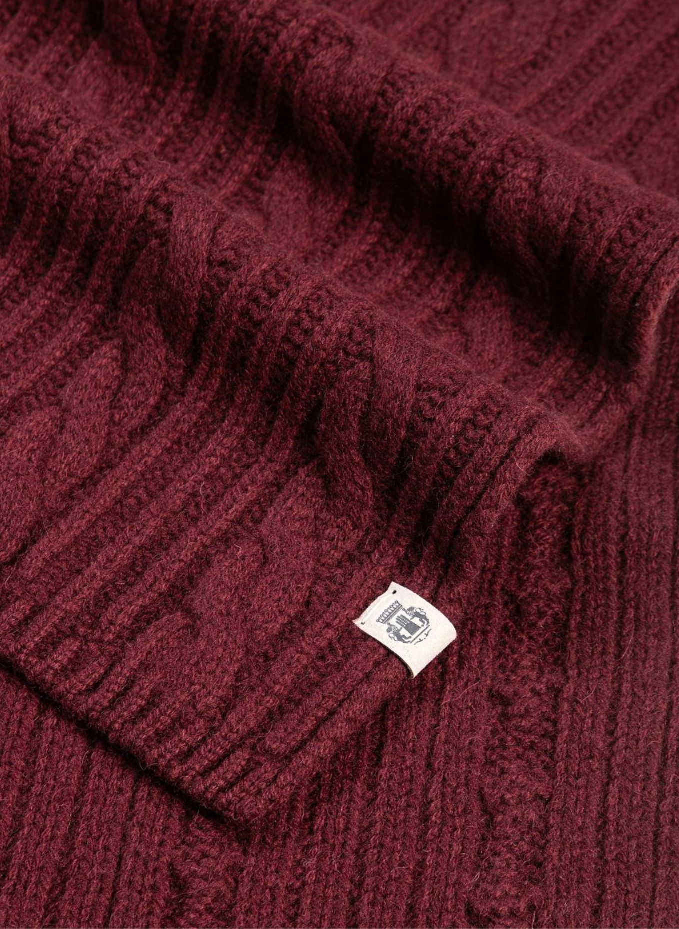 ROECKL Schals CABLED CHARM SCHAL: DUNKELROT/ ROT