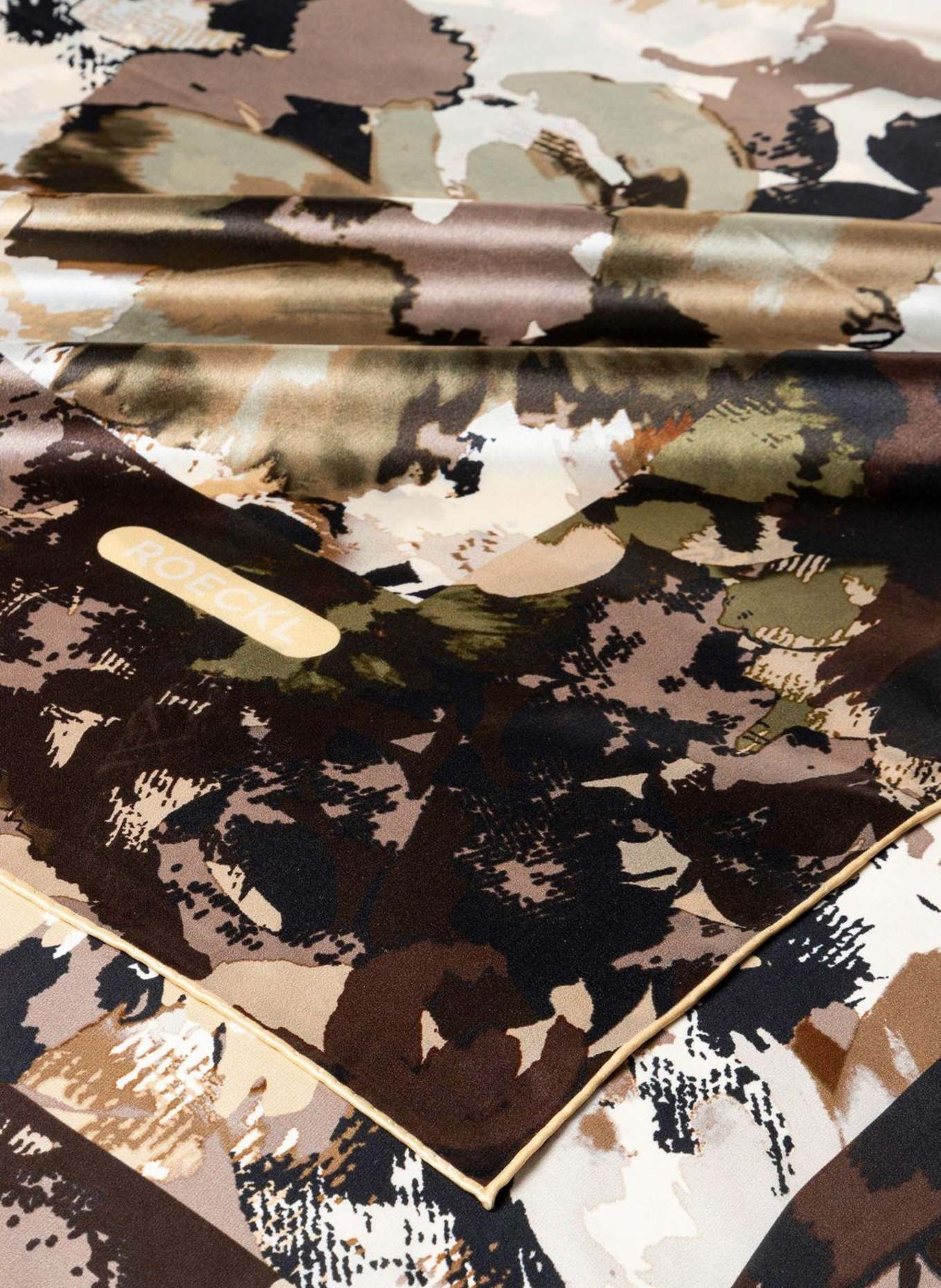 ROECKL Tücher CAMOUFLAGE FLOWERS: BEIGE/ CREME/ HELLBRAUN
