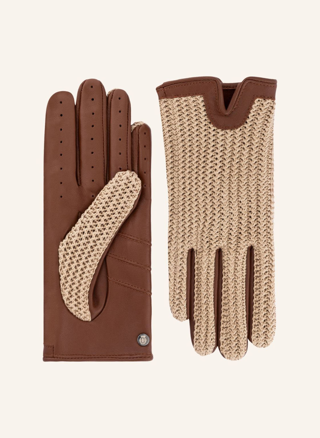 ROECKL Handschuh SANREMO: COGNAC/ BRAUN/ CAMEL
