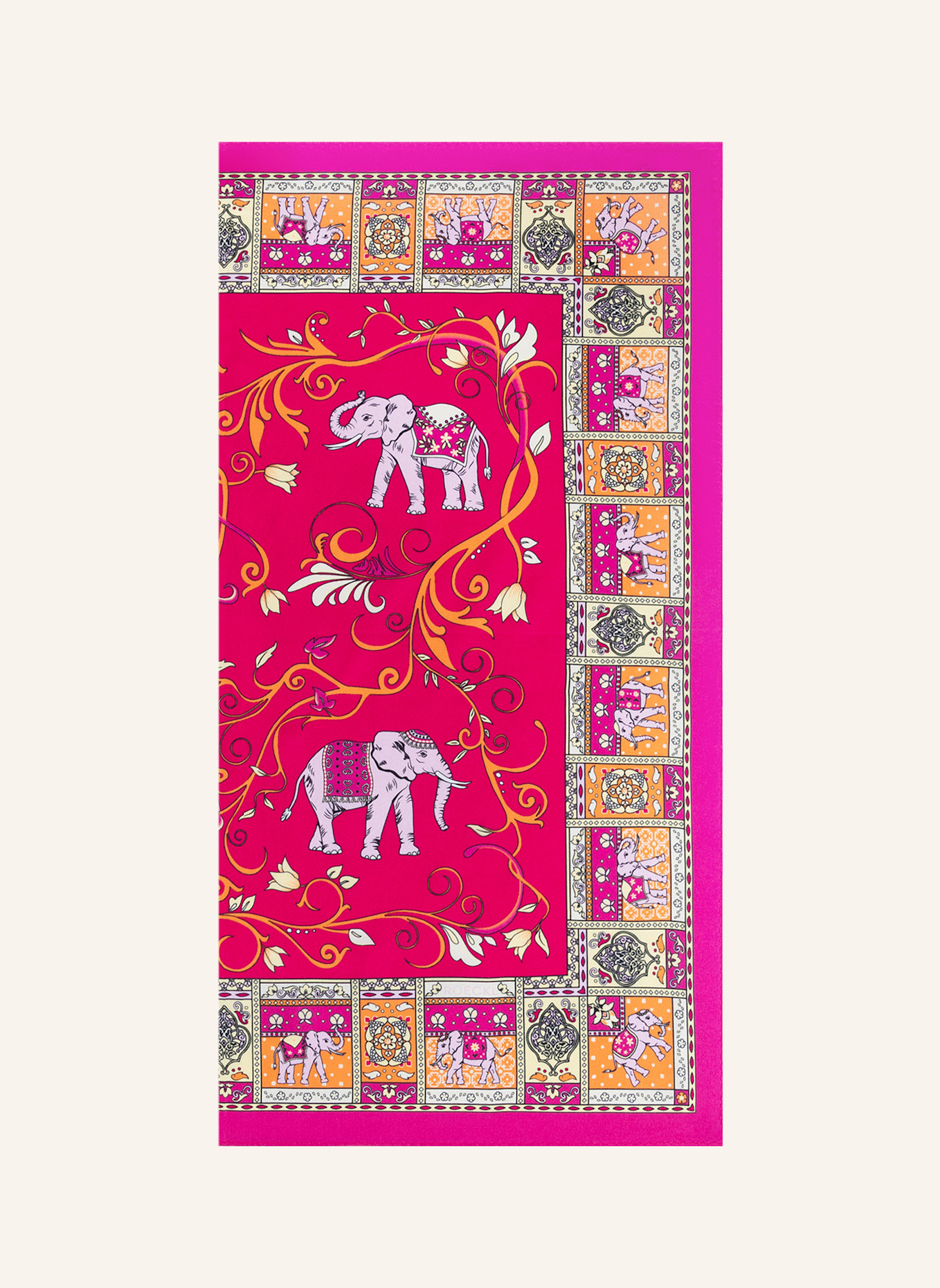 ROECKL Seidentuch LUCKY ELEPHANT: ROSA/ LILA/ PINK