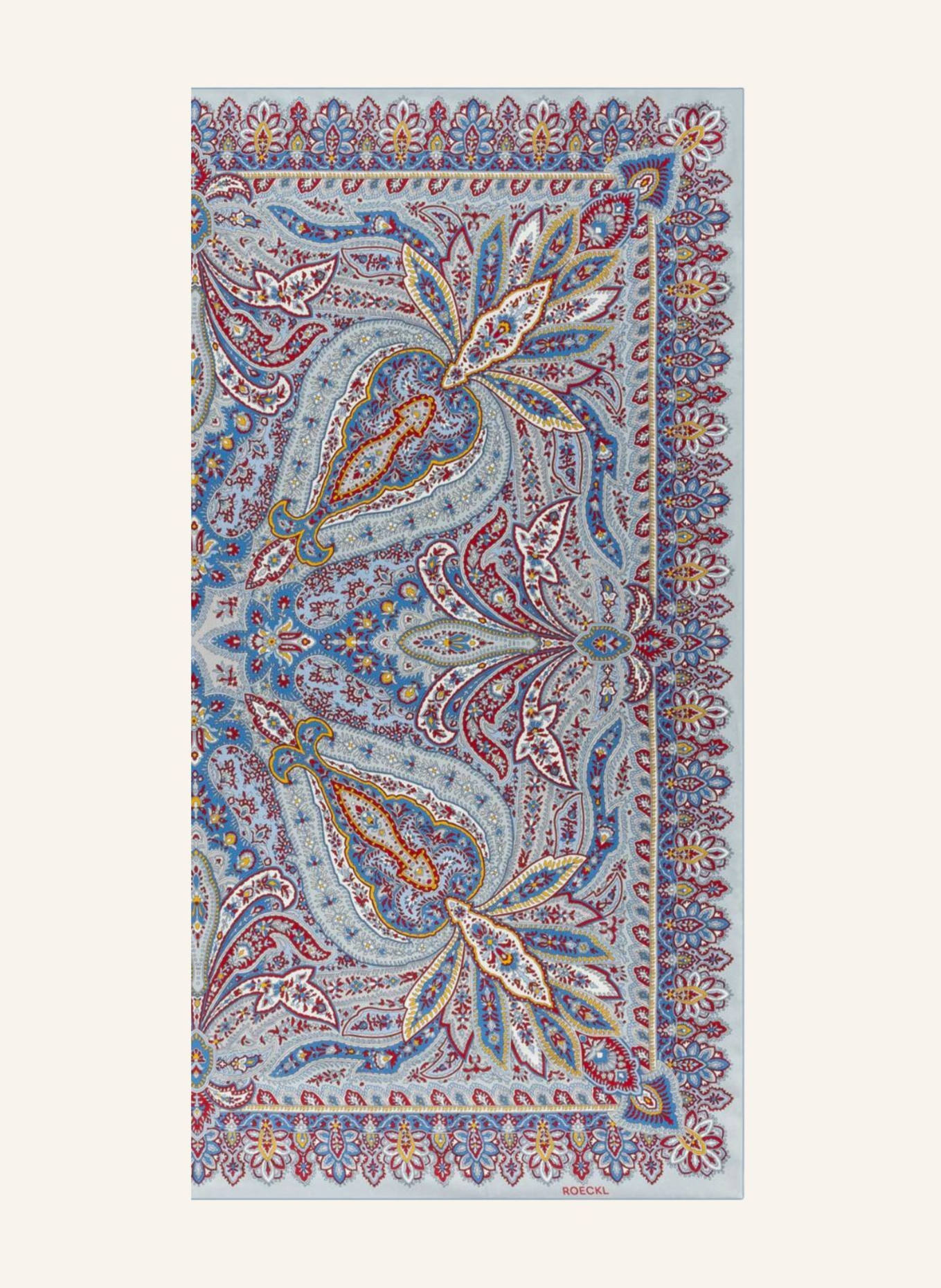 ROECKL Seidentuch FLOURISHING PAISLEY: HELLBLAU
