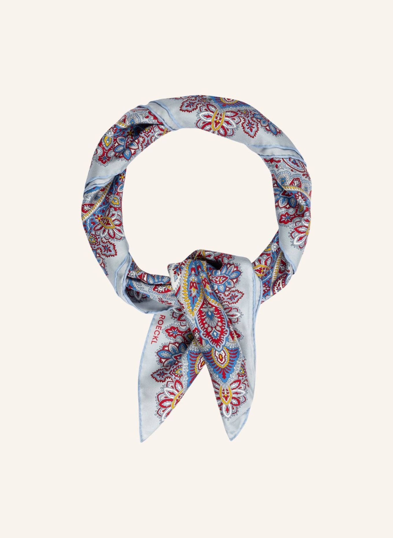 ROECKL Seidentuch FLOURISHING PAISLEY: HELLBLAU