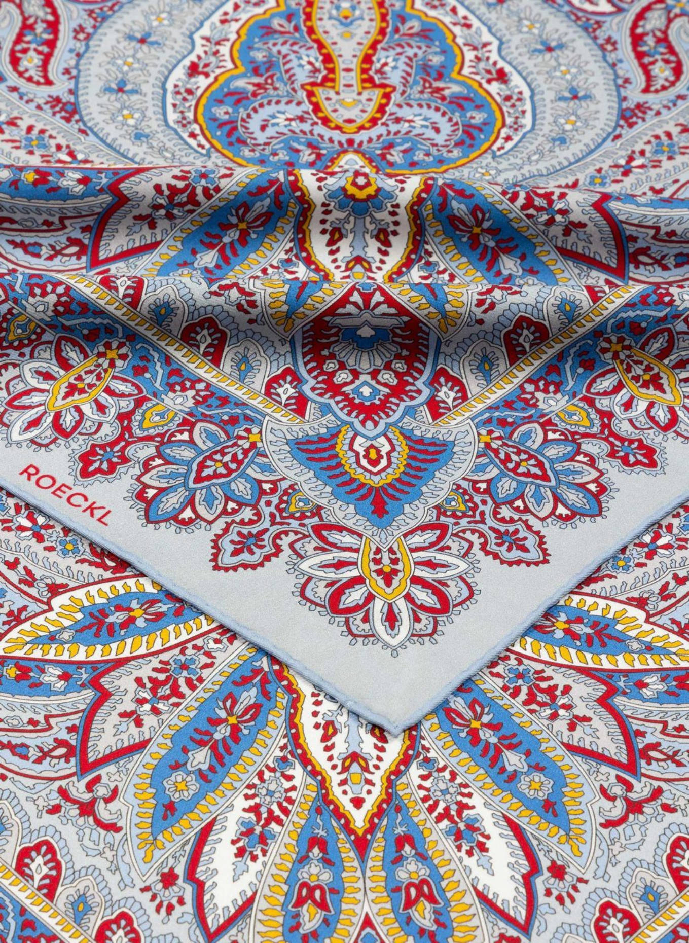 ROECKL Seidentuch FLOURISHING PAISLEY: HELLBLAU