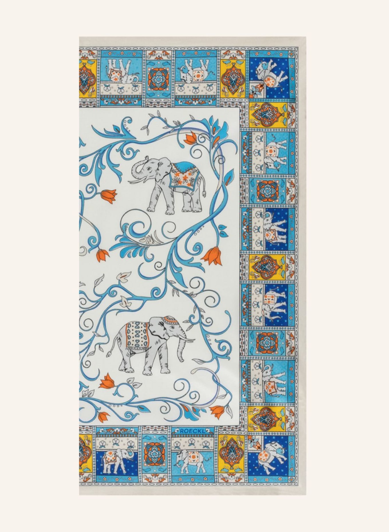 ROECKL Seidentuch LUCKY ELEPHANT: BLAU