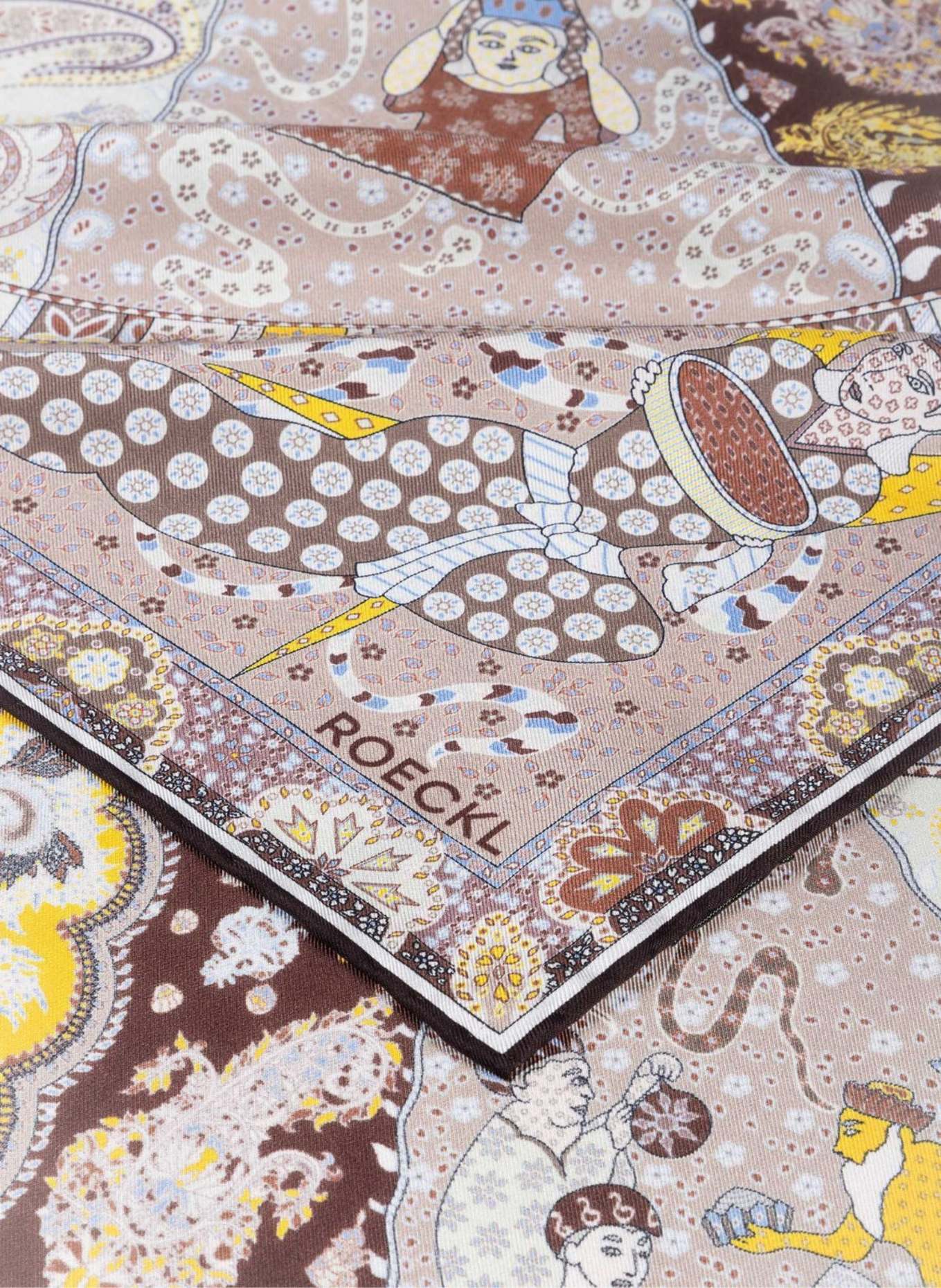 ROECKL Seidentuch SMALL HOROSCOPE: BEIGE