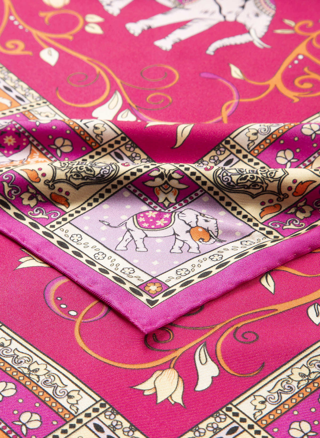 ROECKL Seidentuch LUCKY ELEPHANT: ROSA/ LILA/ PINK