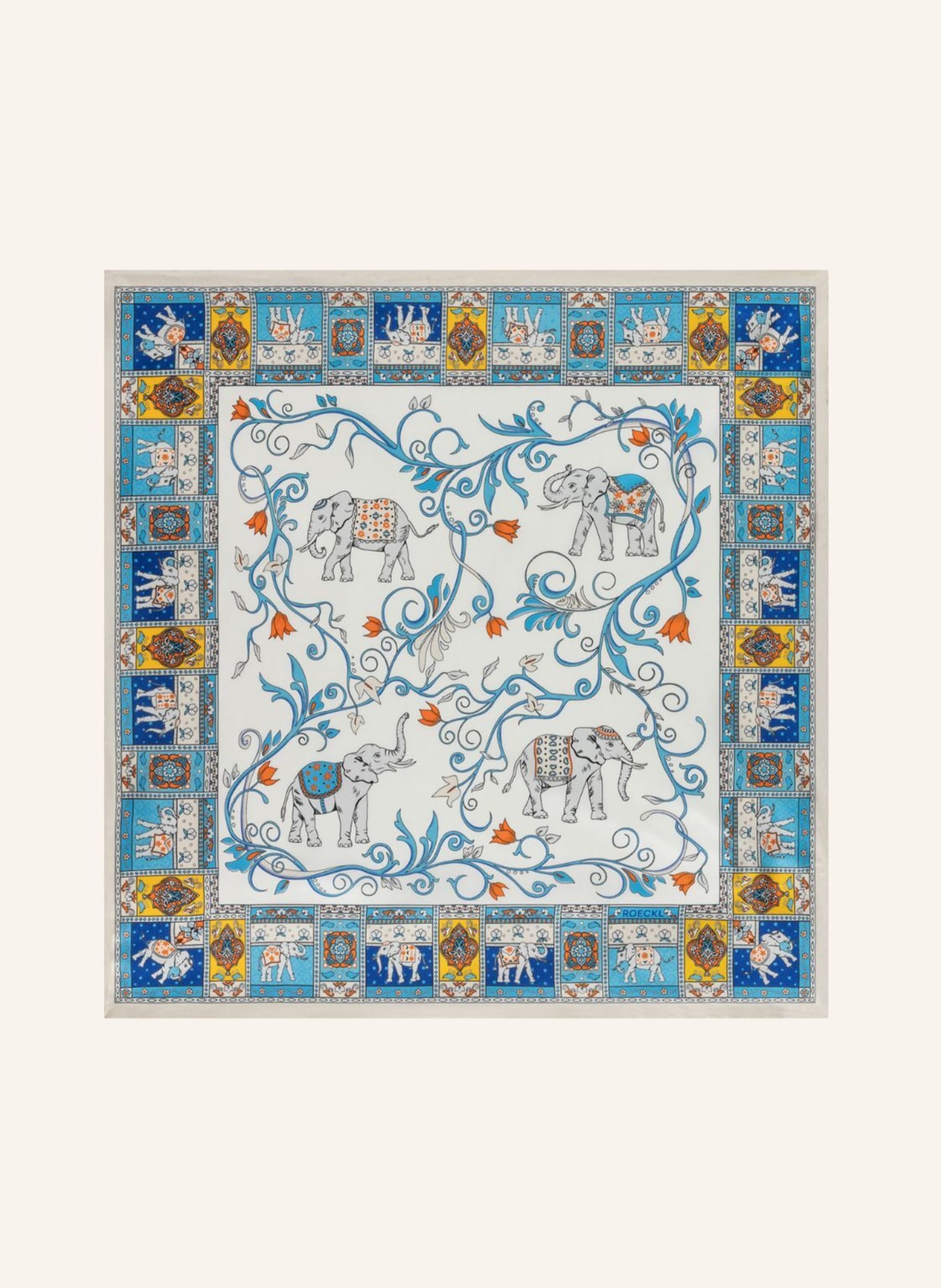 ROECKL Seidentuch LUCKY ELEPHANT: BLAU